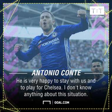 Eden Hazard Antonio Conte Chelsea Barcelona