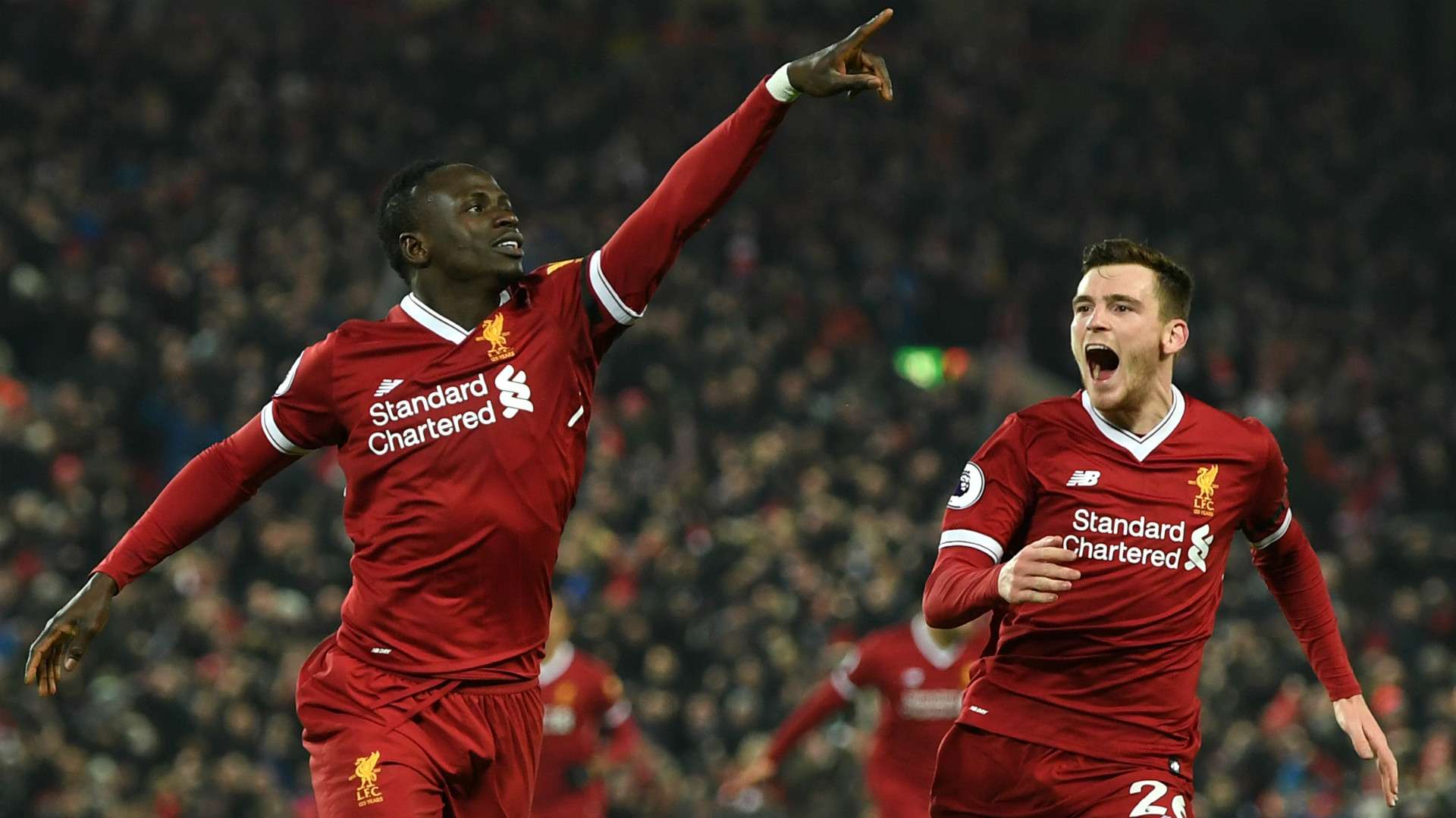 Sadio Mane celebrates