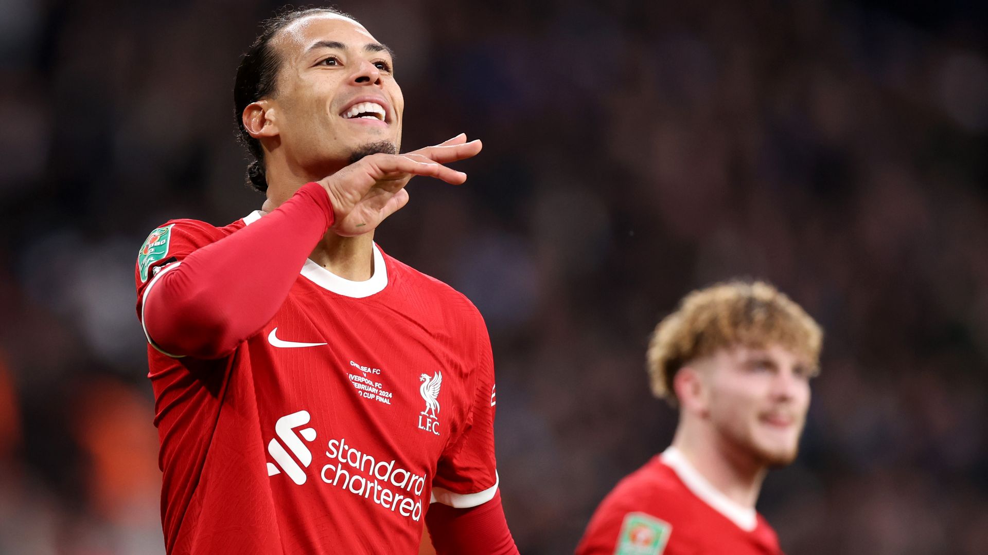 Virgil van Dijk Liverpool Chelsea Carabao Cup final 2024