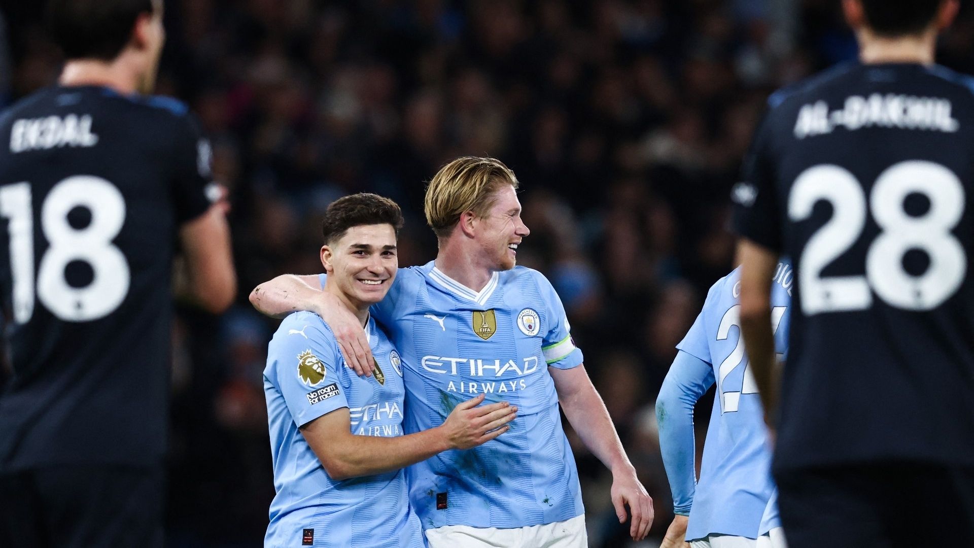 Julian Alvarez & Kevin De Bruyne - Manchester City vs Burnley Premier League 31012024