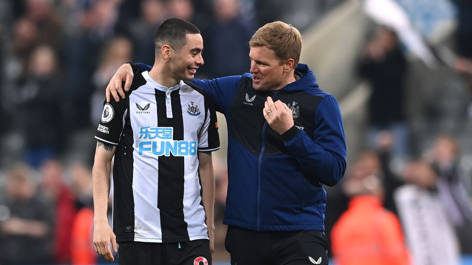 Miguel Almirón, Eddie Howe - Newcastle United 2022