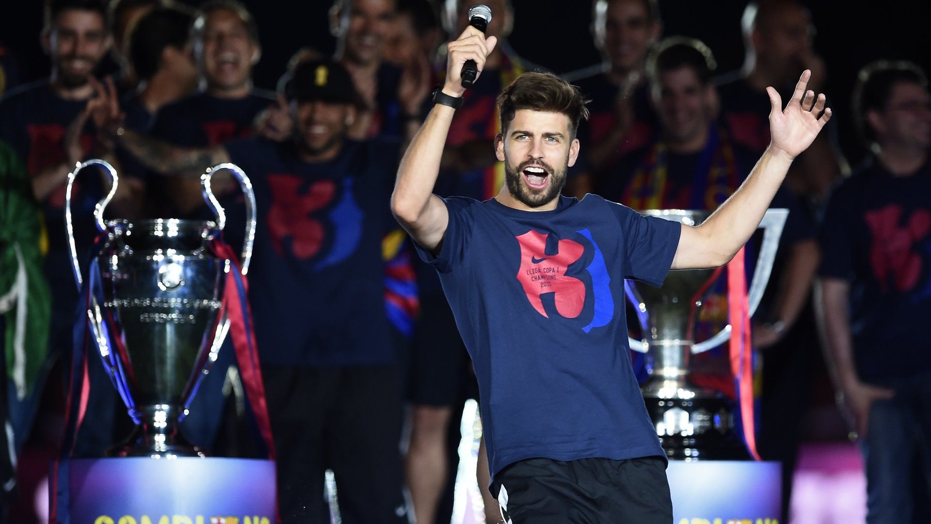 Gerard Pique Barcelona celebrations
