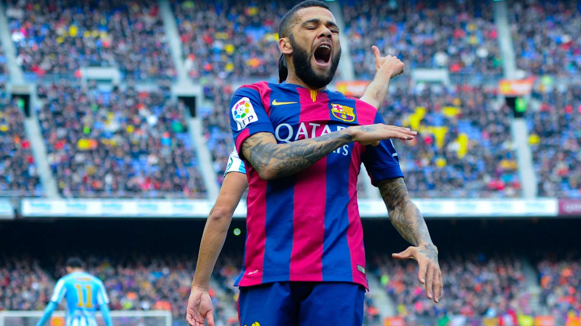 Dani Alves Barcelona Malaga La Liga 21022015