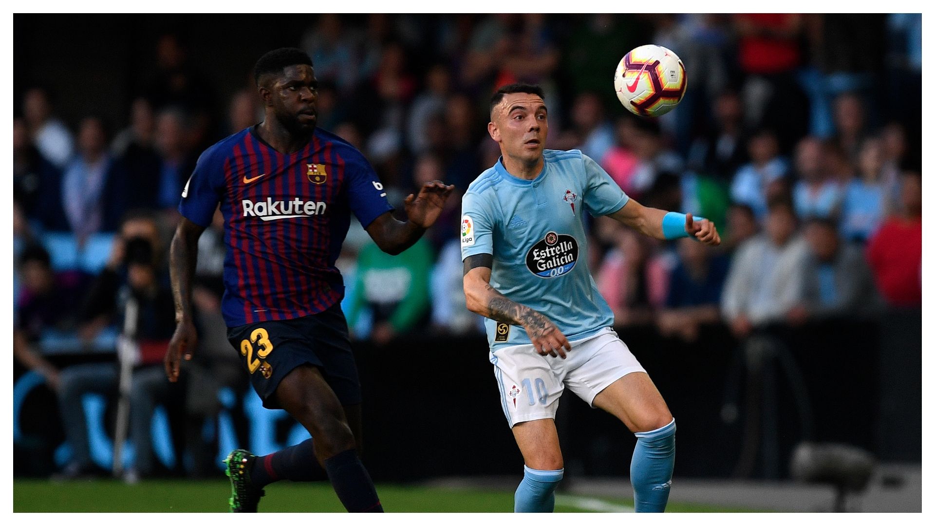 Iago Aspas Umtiti Celta Barcelona LaLiga