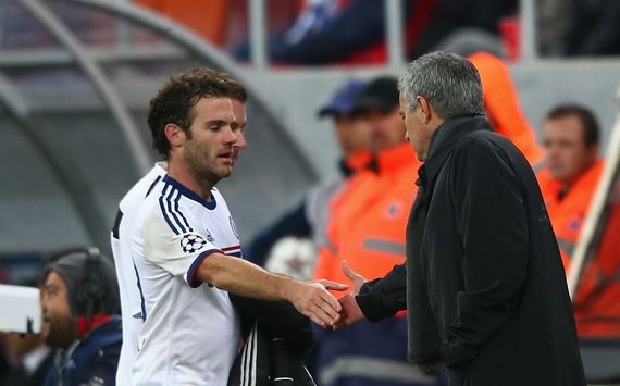 Juan Mata Jose Mourinho Chelsea 10012013