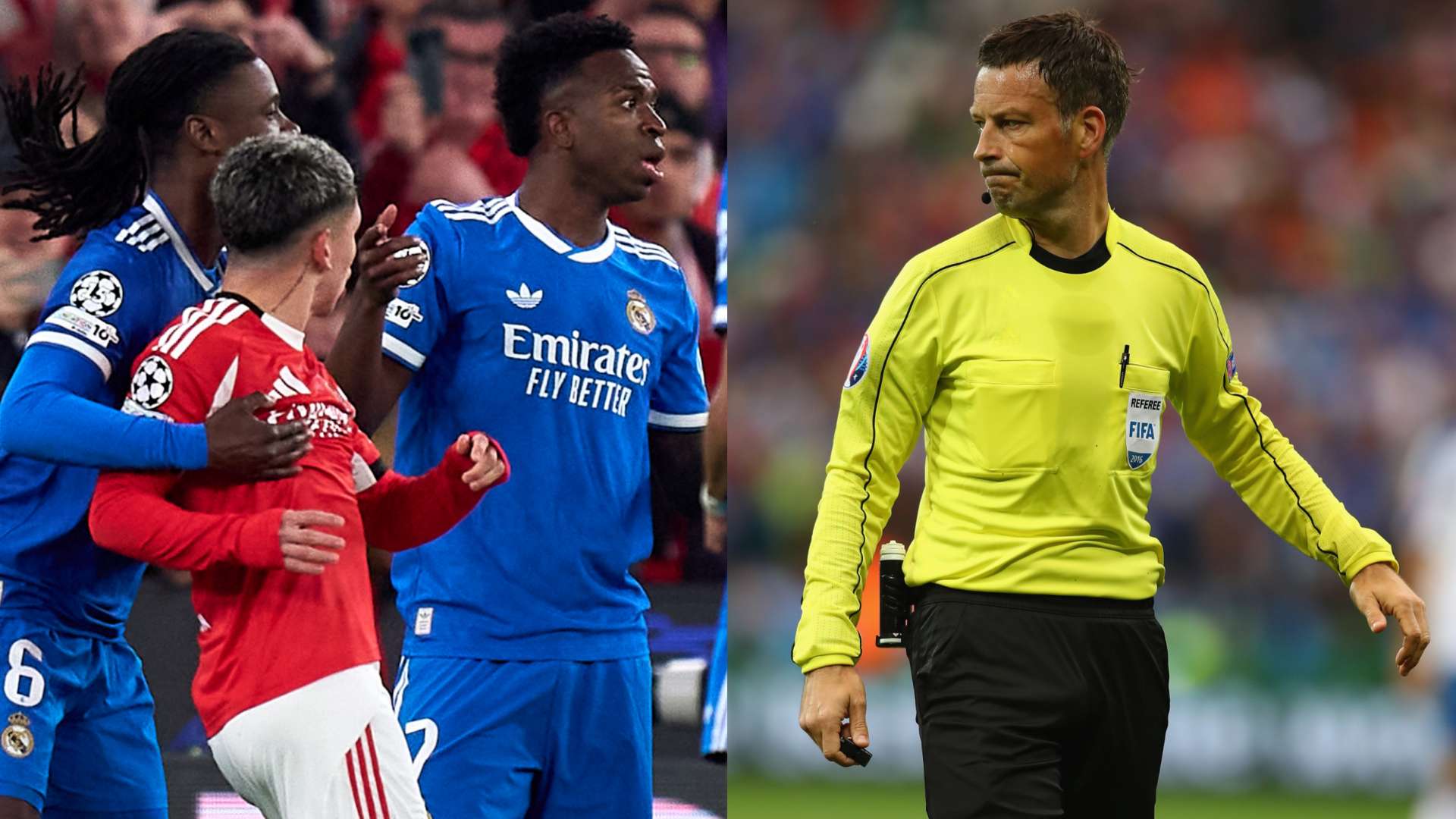 Mark Clattenburg Vinicius Junior Gianluca Prestianni