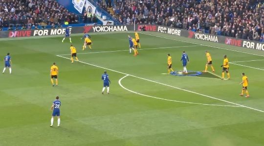 Gonzalo Higuain Positioning(2nd half) vs Wolverhampton