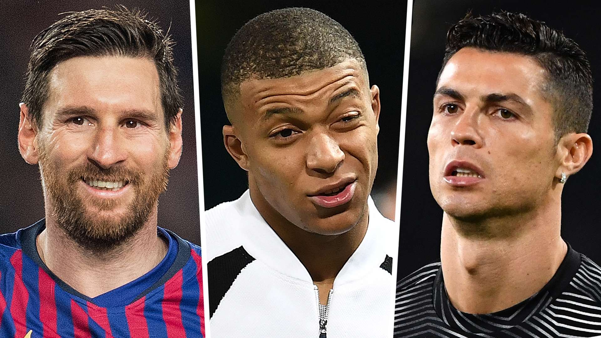 Lionel Messi Kylian Mbappe Cristiano Ronaldo