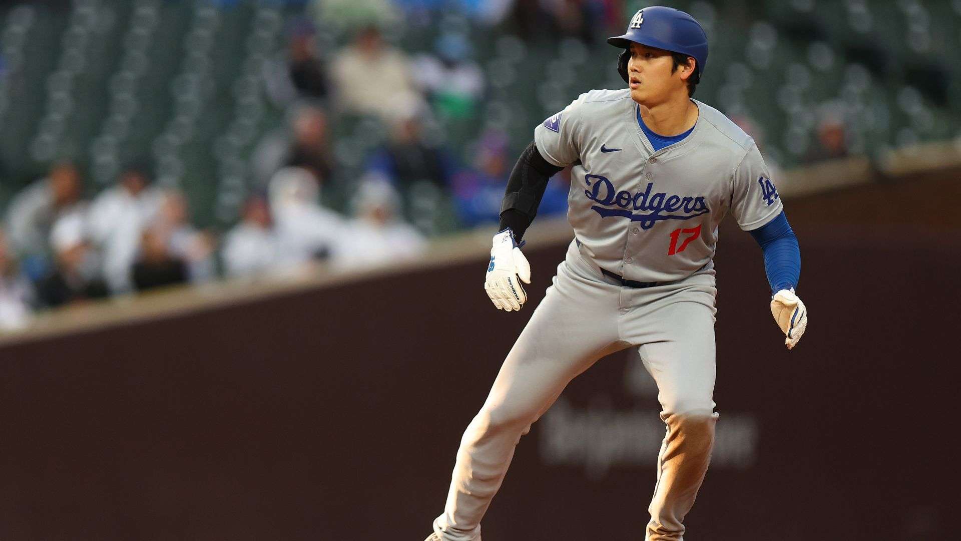 Shohei Ohtani #17 of the Los Angeles Dodgers