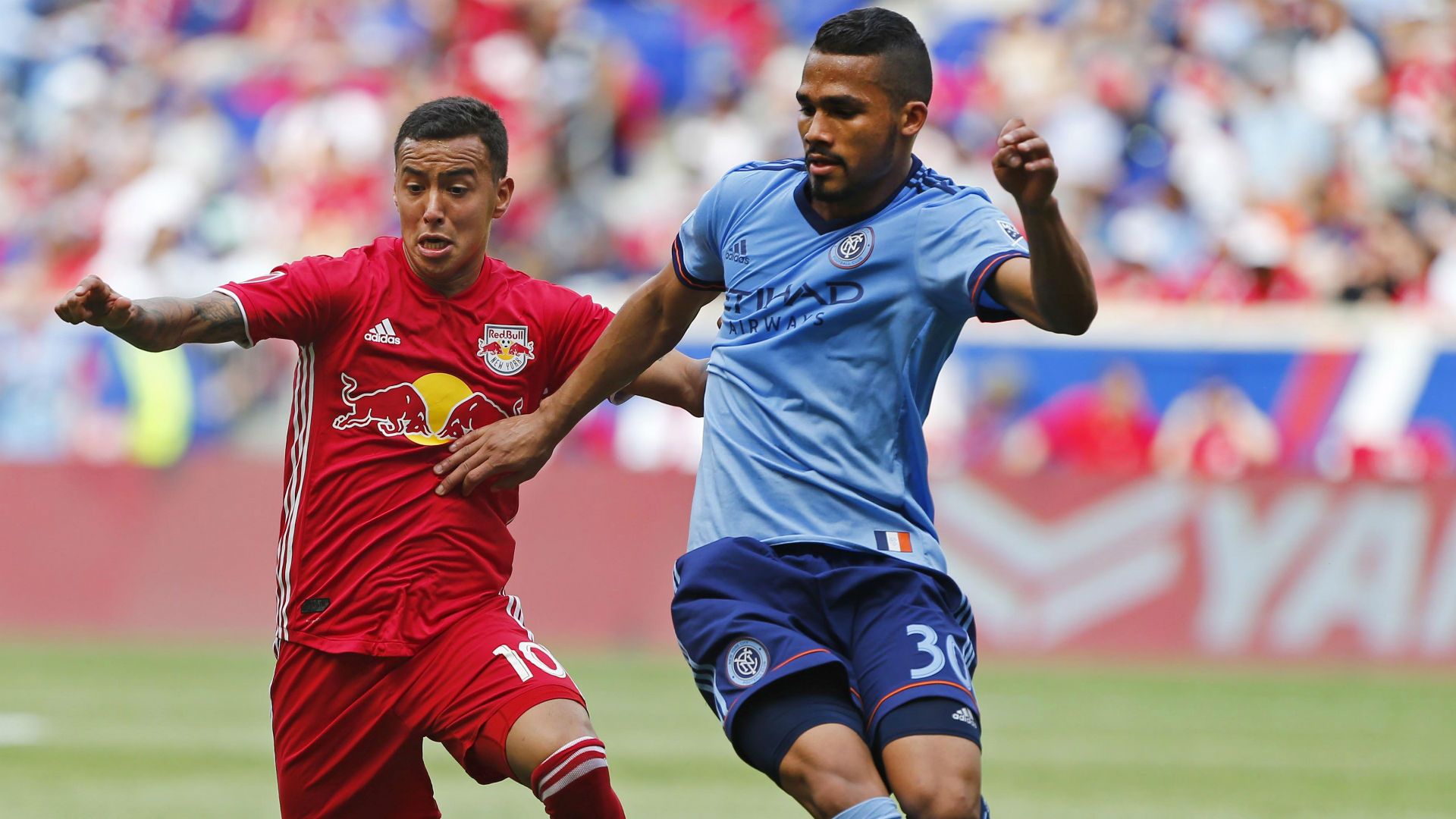 Alejandro Romero Gamarra Kaku Yangel Herrera New York City FC New York Red Bulls MLS 2018