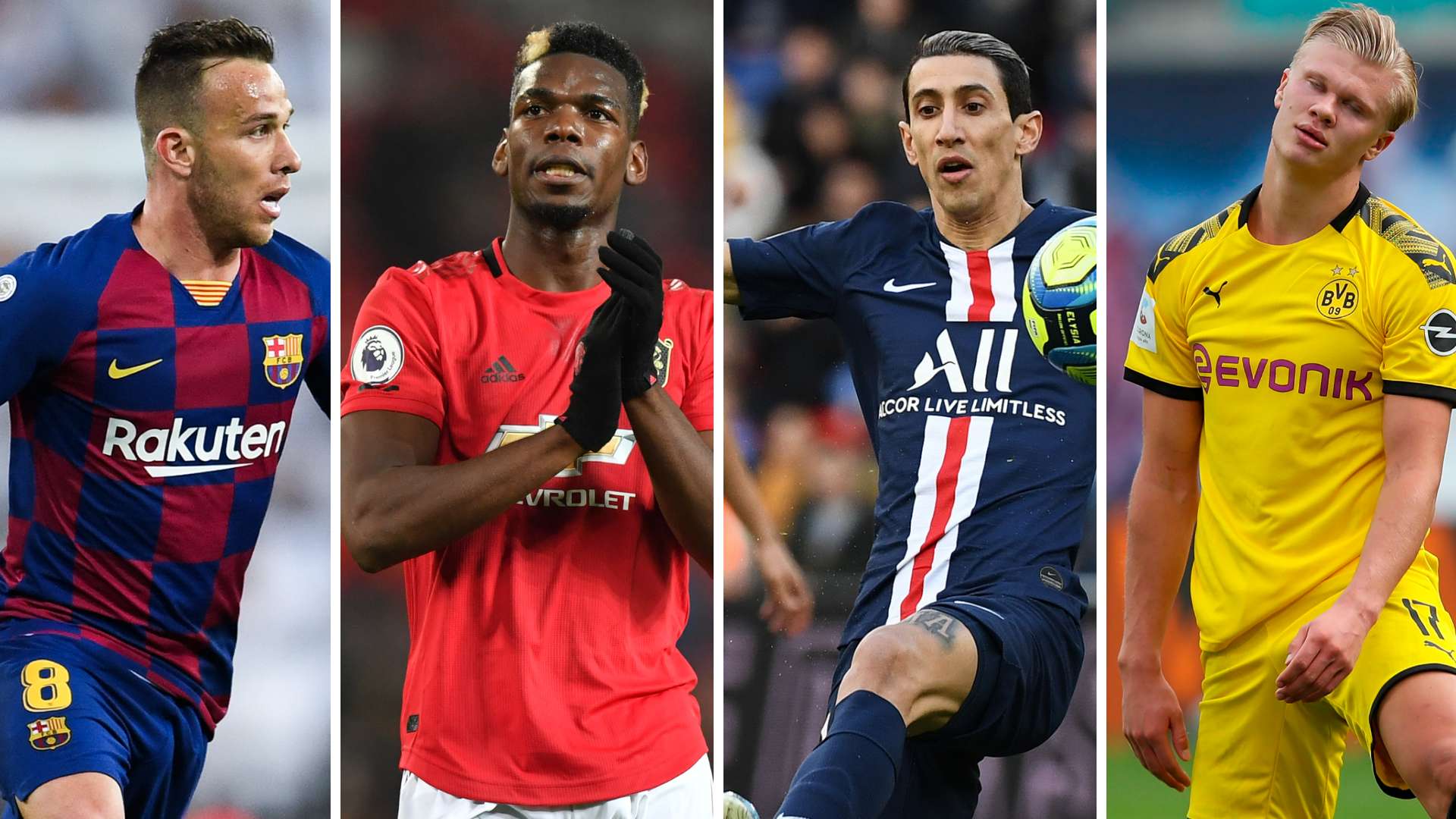 Arthur, Pogba, Di María, Haaland