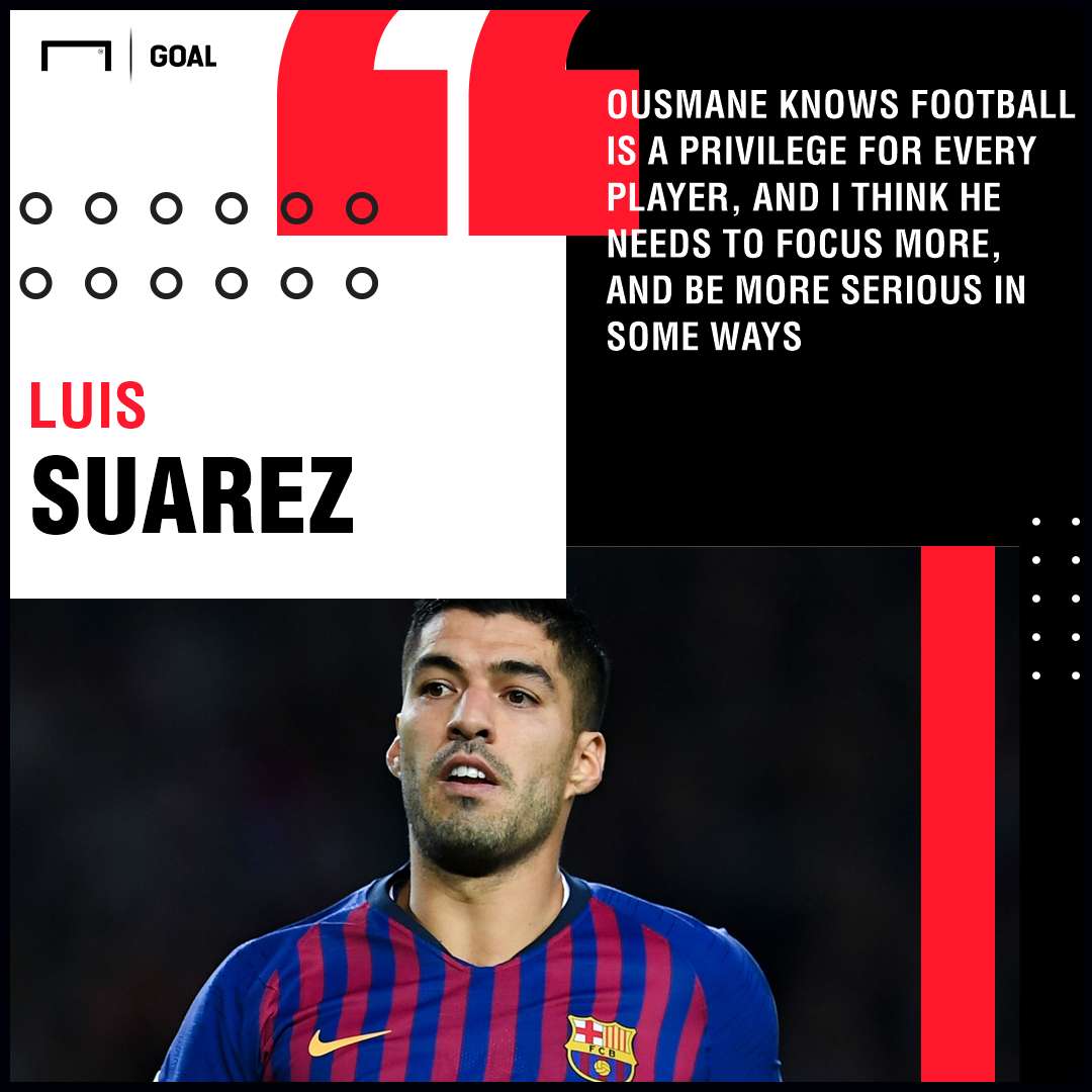 Suarez on Dembele