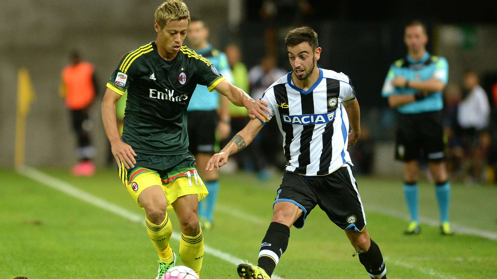Bruno Fernandes, Keisuke Honda, Udinese vs Milan