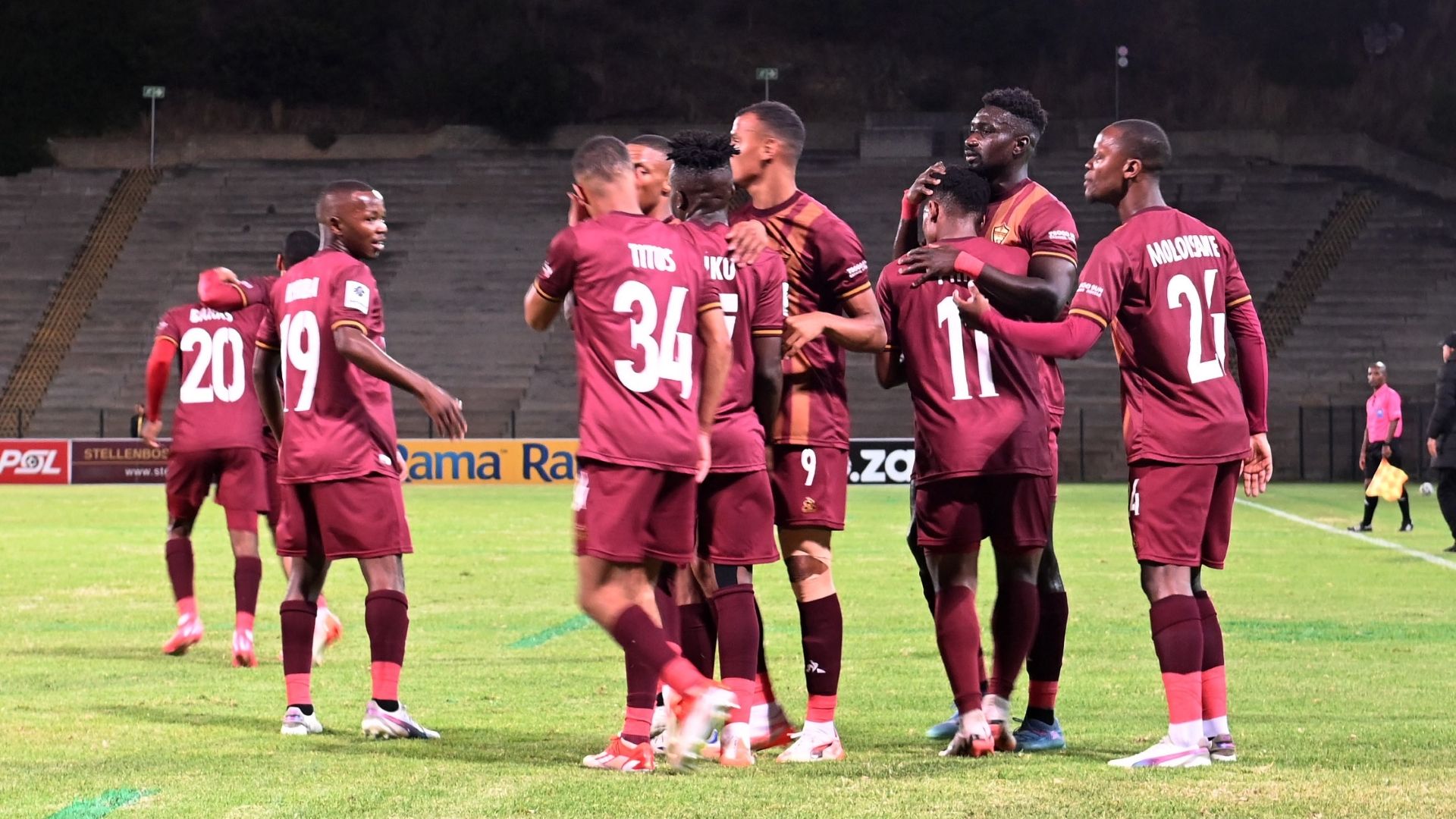 Stellenbosch FC vs Magesi FC, February 2025.
