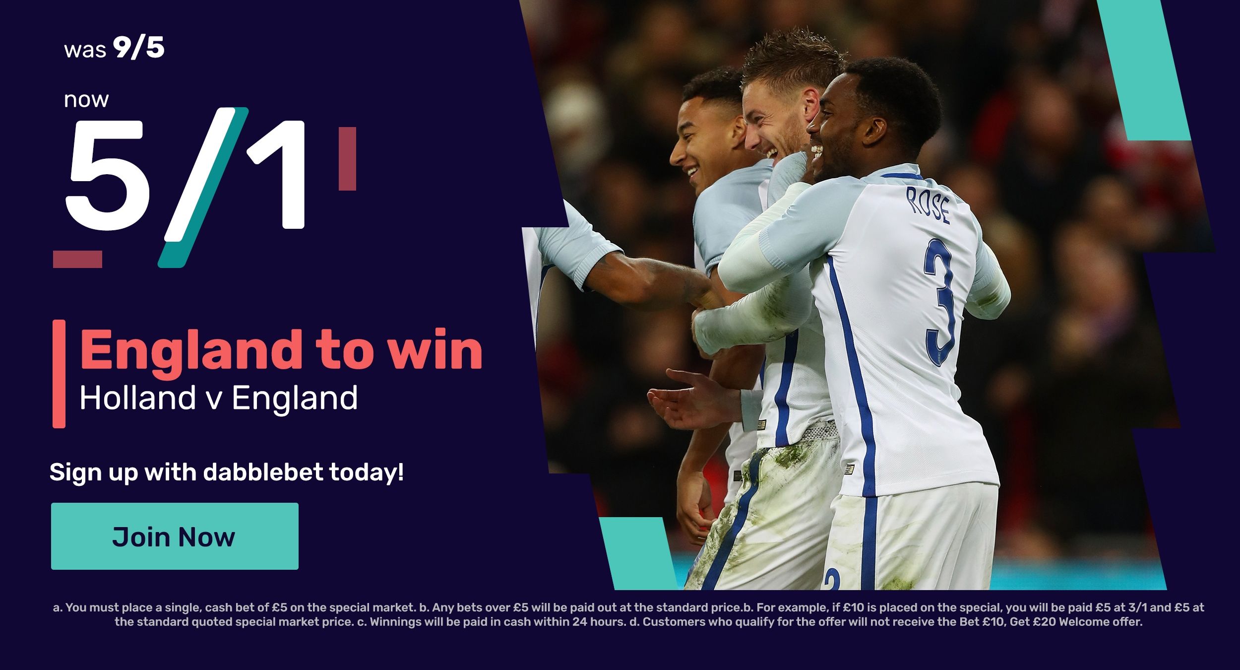 England Netherlands offer