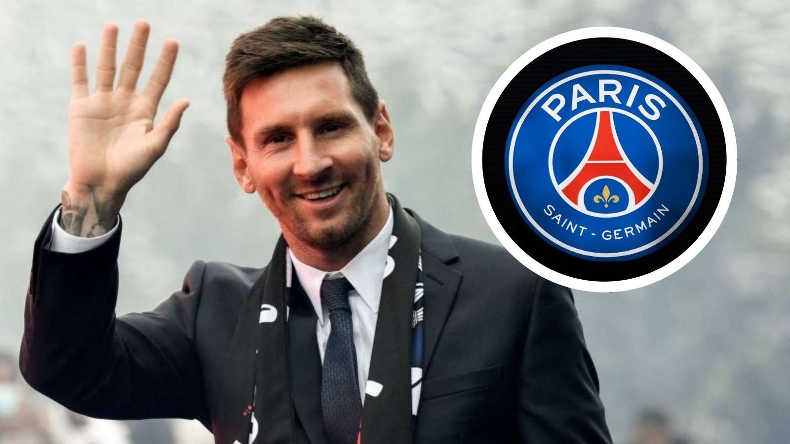 Lionel Messi en su presentación con el PSG