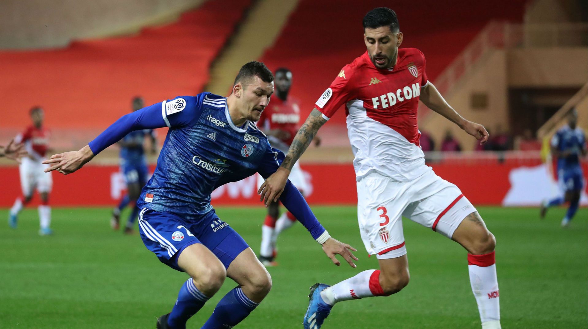 250120 Ludovic Ajorque Guillermo Maripán Racing Club de Strasbourg Alsace Monaco