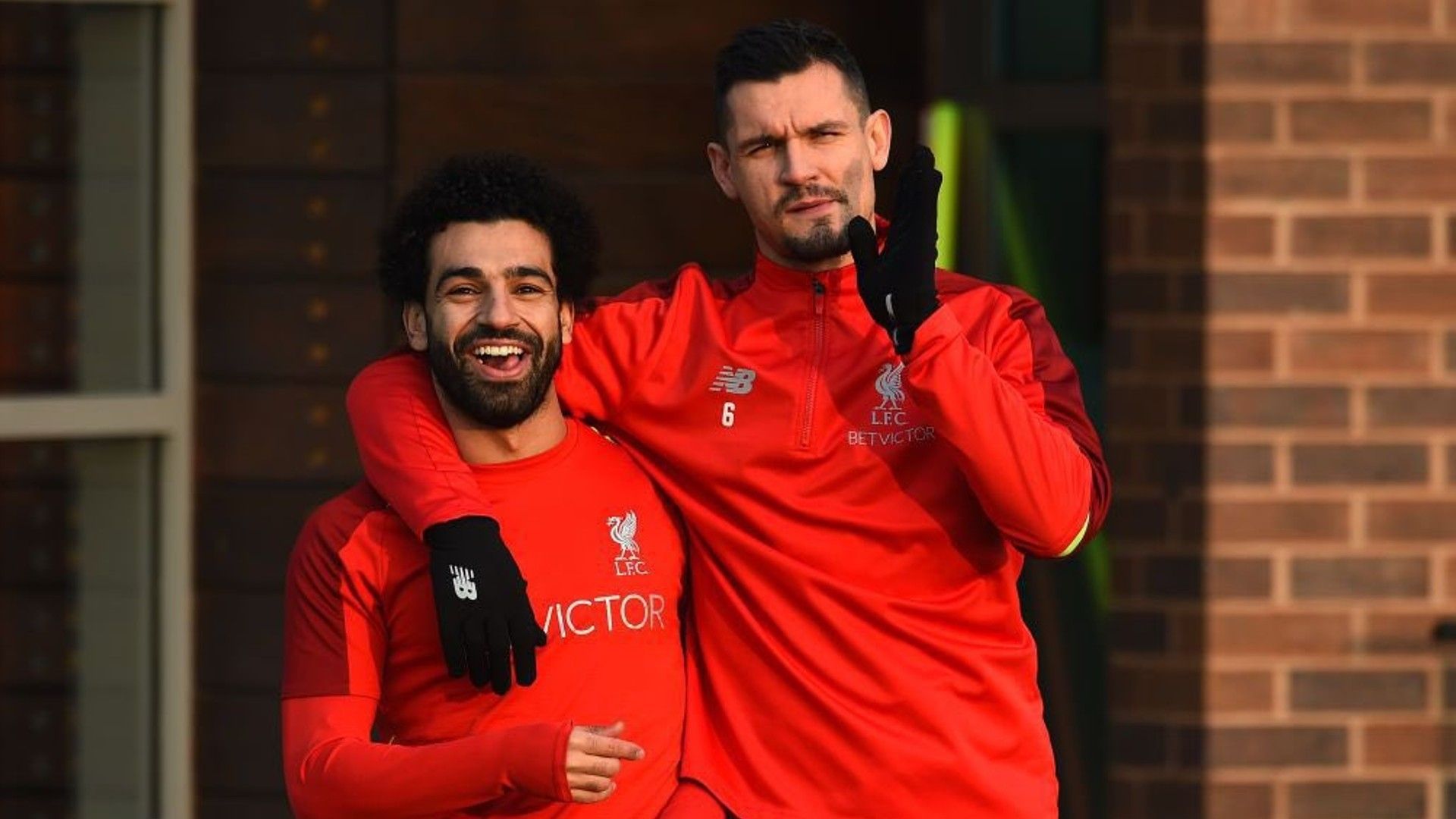 Mohamed Salah and Dejan Lovren.
