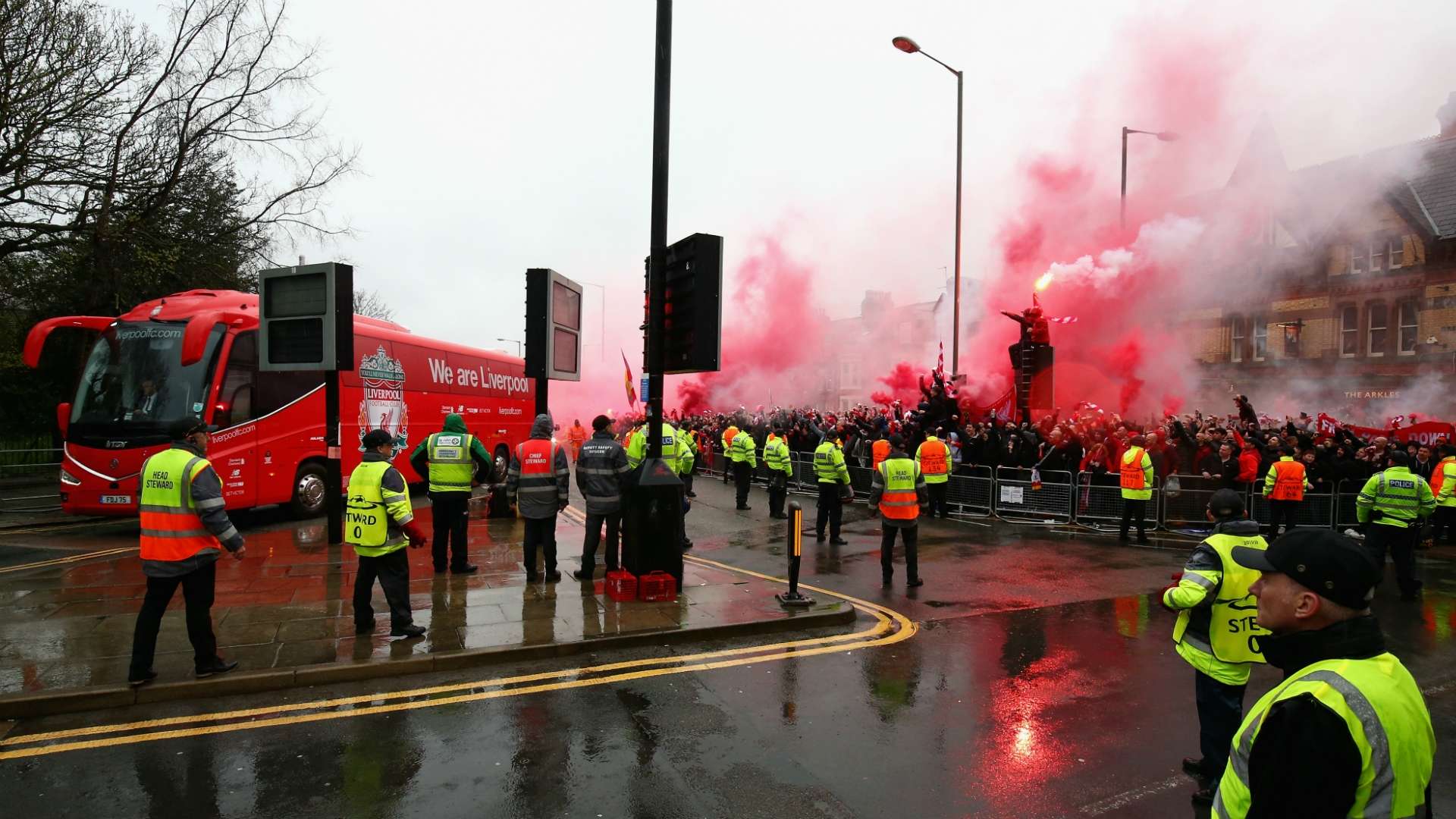 Liverpool fans before the UEFA Champions League match between Roma 24042018