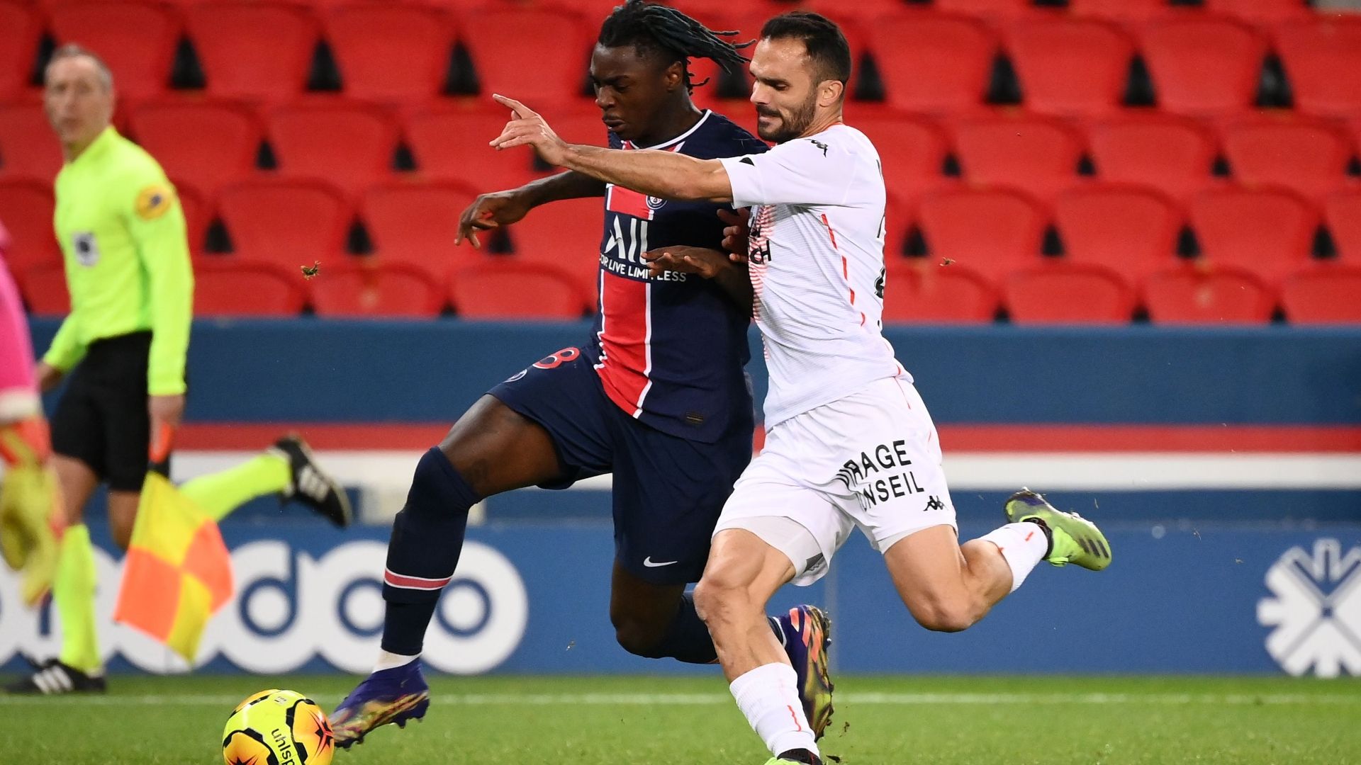 Moïse Kean Jérémy Morel PSG Lorient L1 16122020