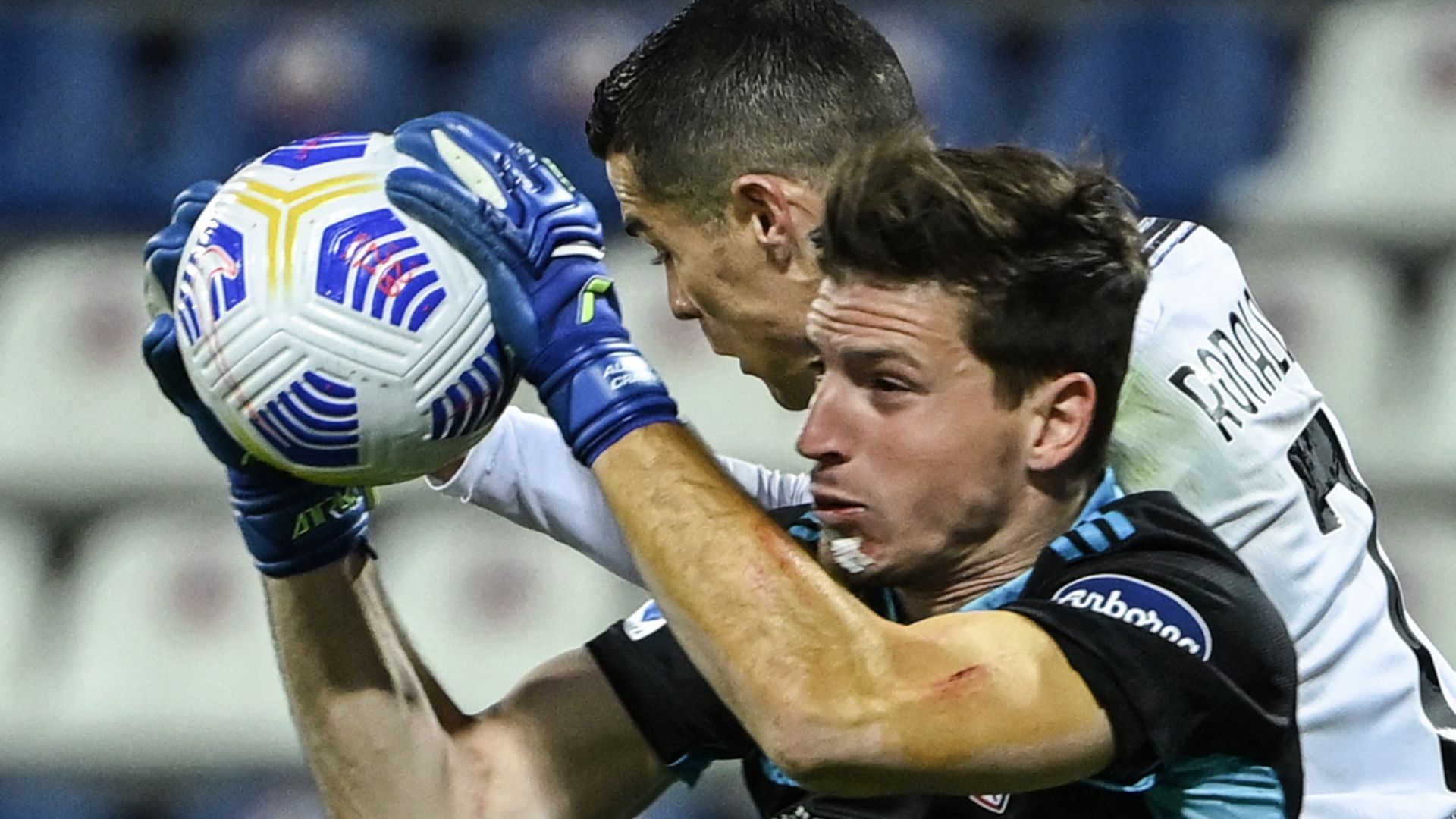 Cragno Cristiano Ronaldo Cagliari Juventus Serie A