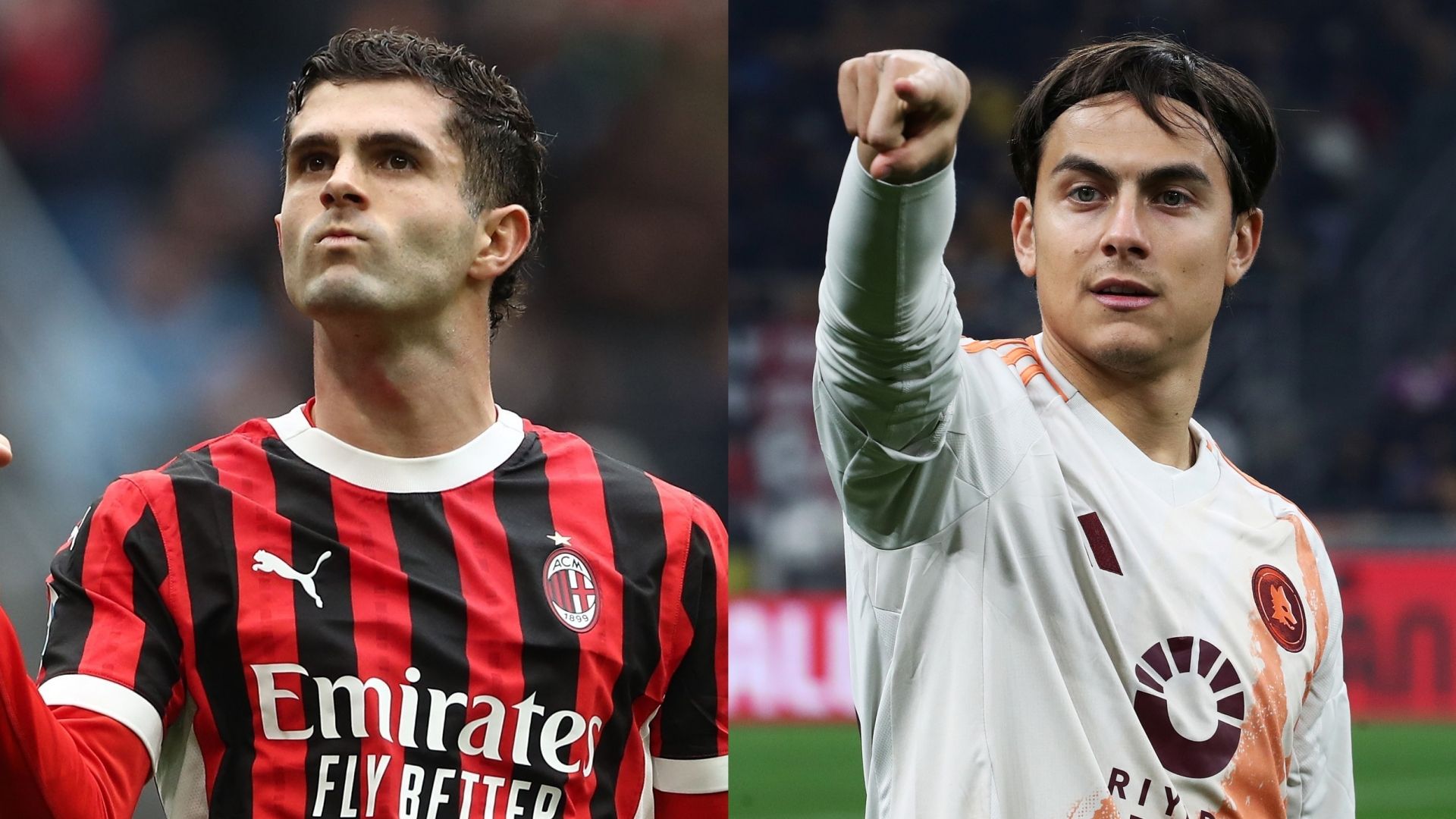 Christian Pulisic Milan Paulo Dybala Roma