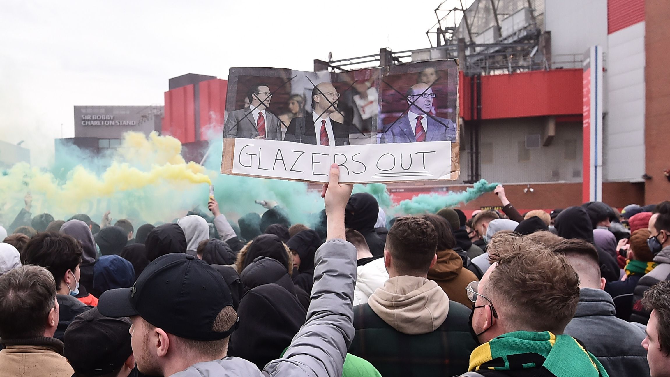 Manchester United protest fans