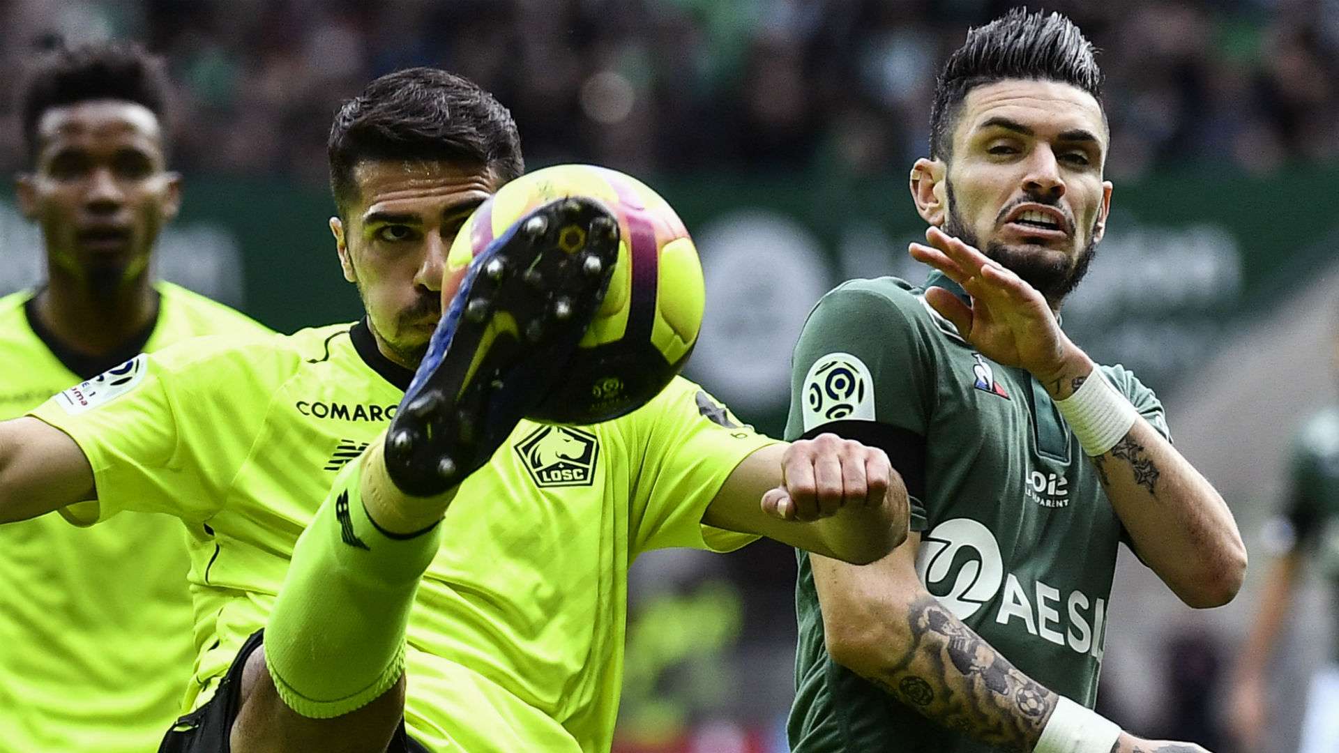 Zeki Celik Remy Cabella Saint-Etienne Ligue 1 10032019