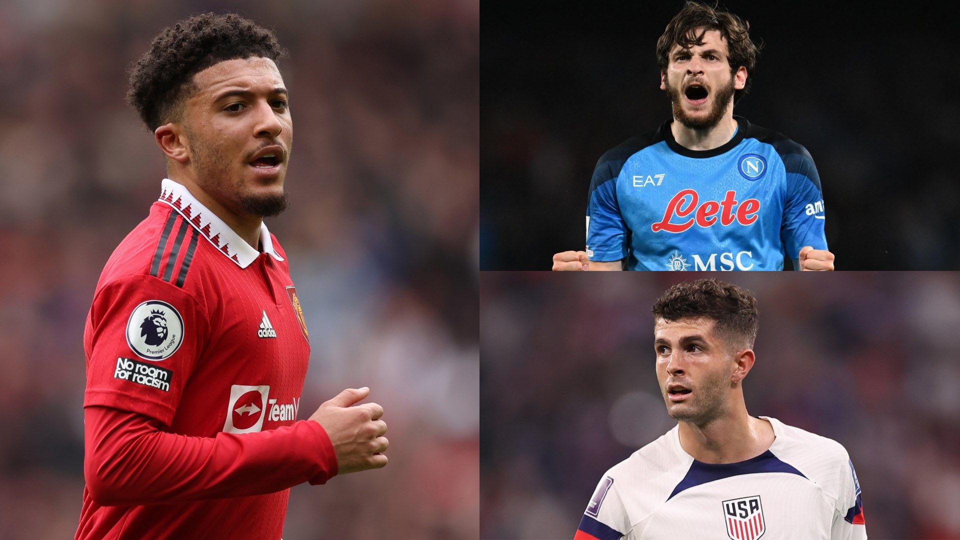 Sancho-Kvaratskhelia-Pulisic-Man-Utd-Napoli-USMNT