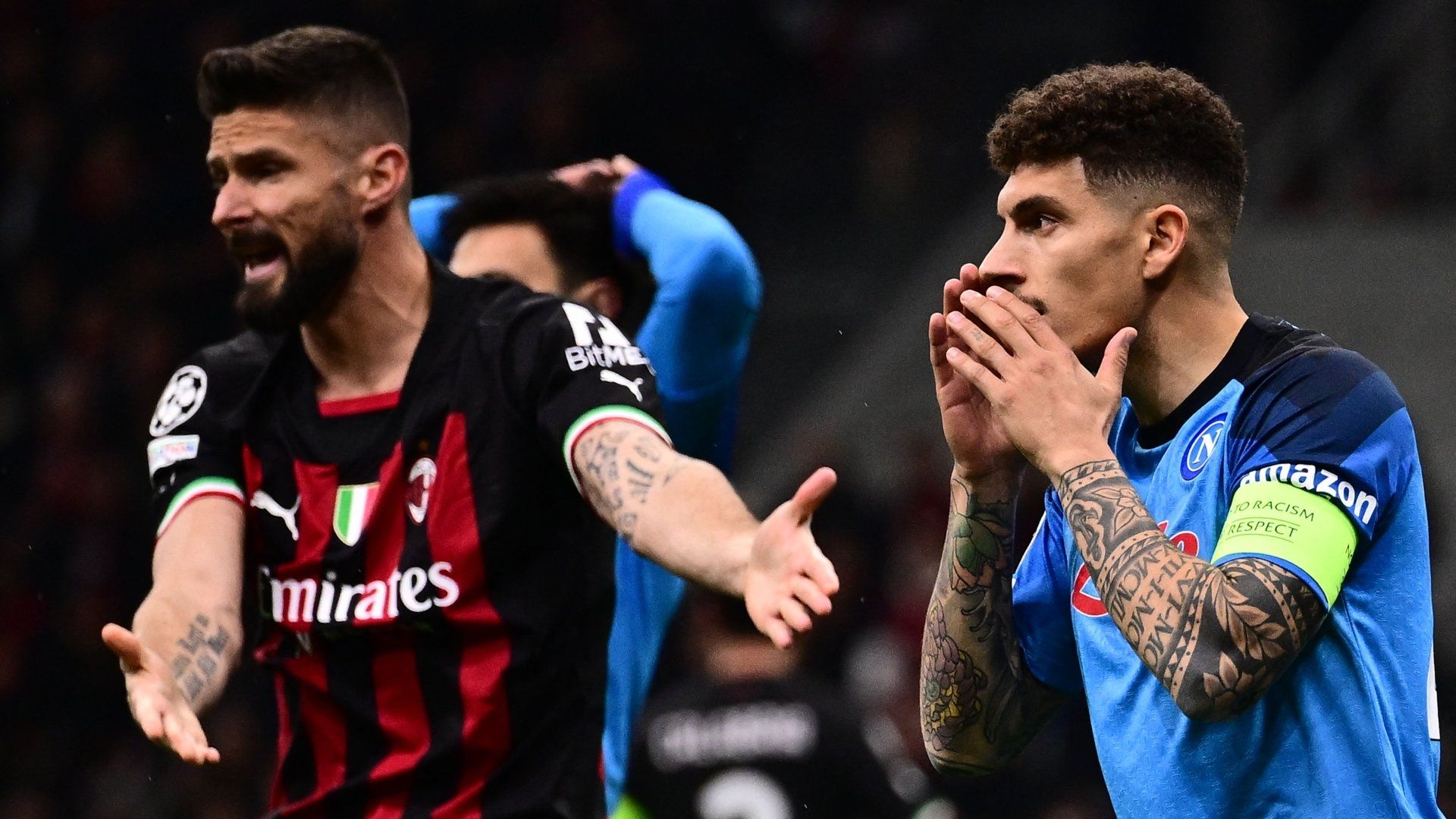 Olivier Giroud Giovanni Di Lorenzo AC Milan Napoli 2022-23