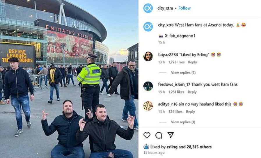 Erling Haaland like West Ham fans Myles Lewis-Skelly