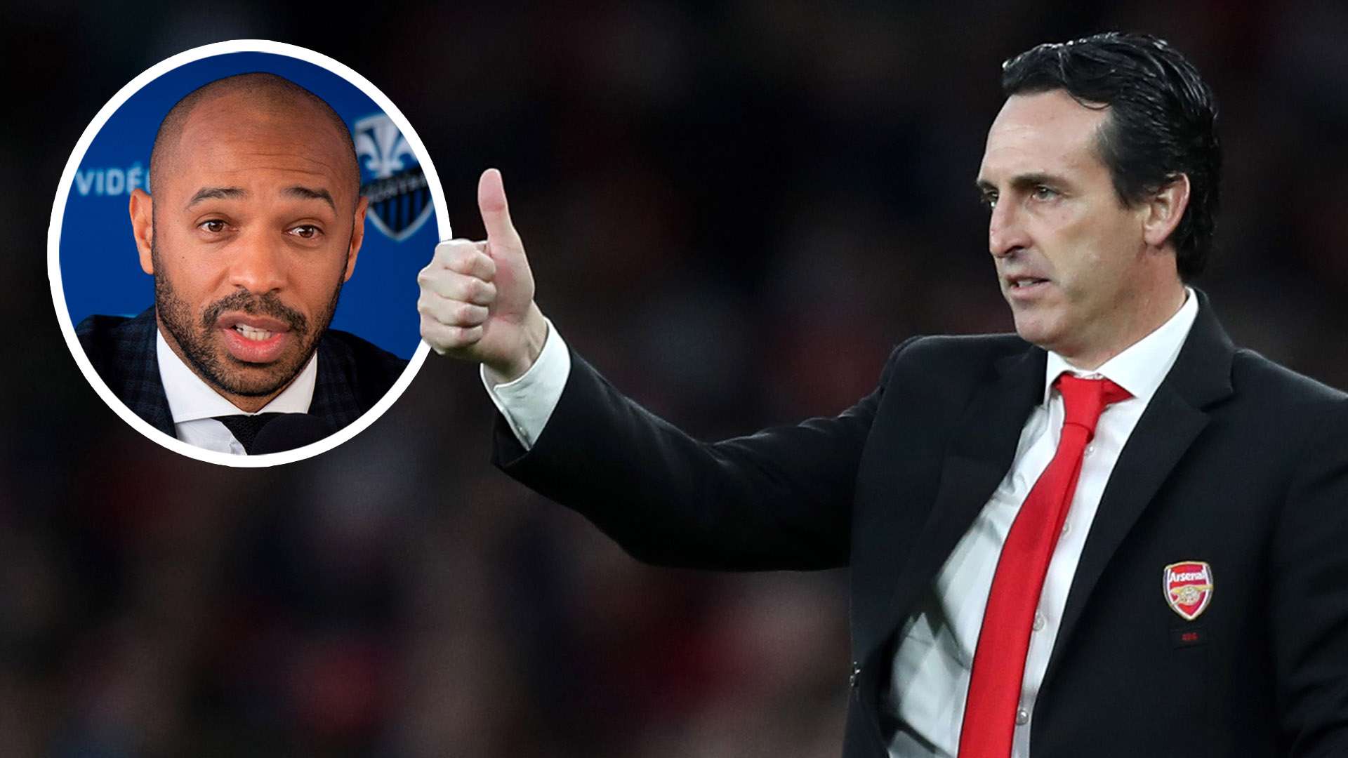 Unai Emery Thierry Henry Arsenal