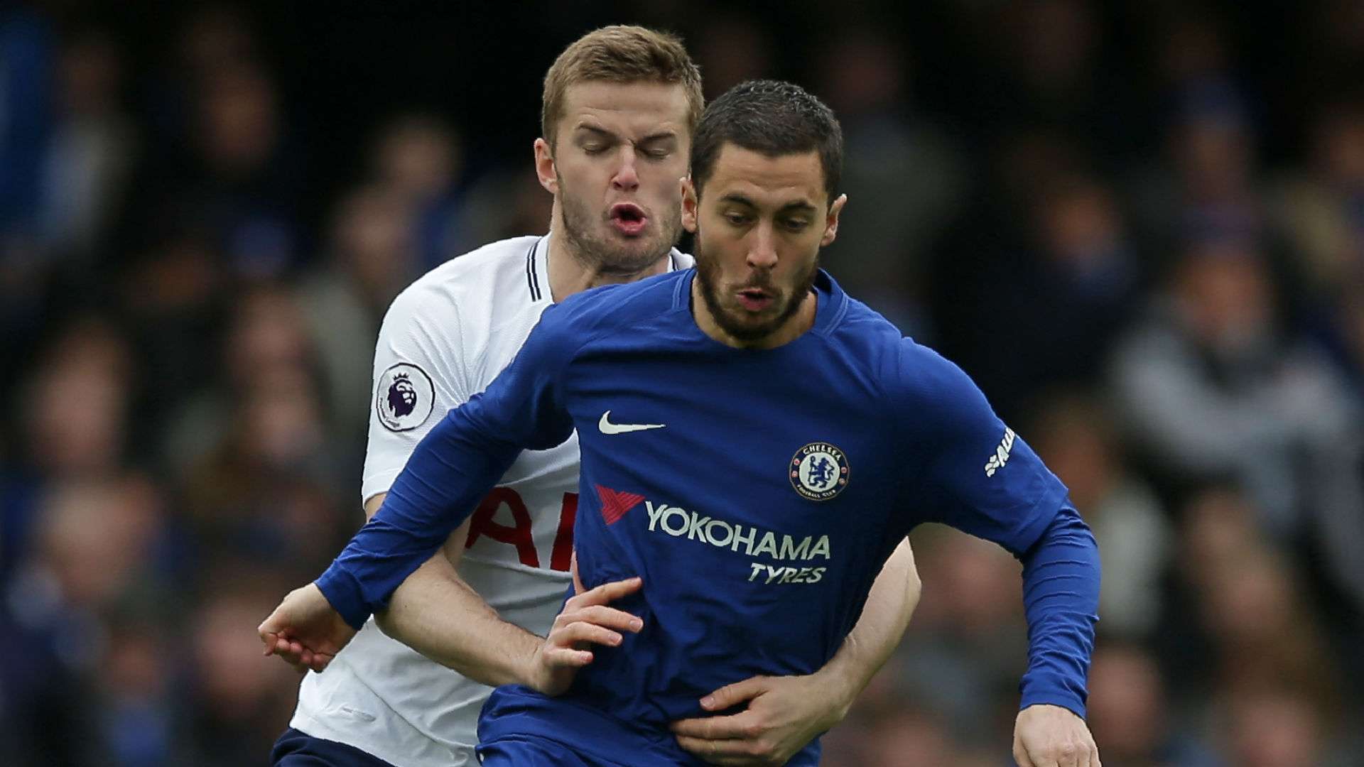 Eric Dier Tottenham Eden Hazard Chelsea 01042018