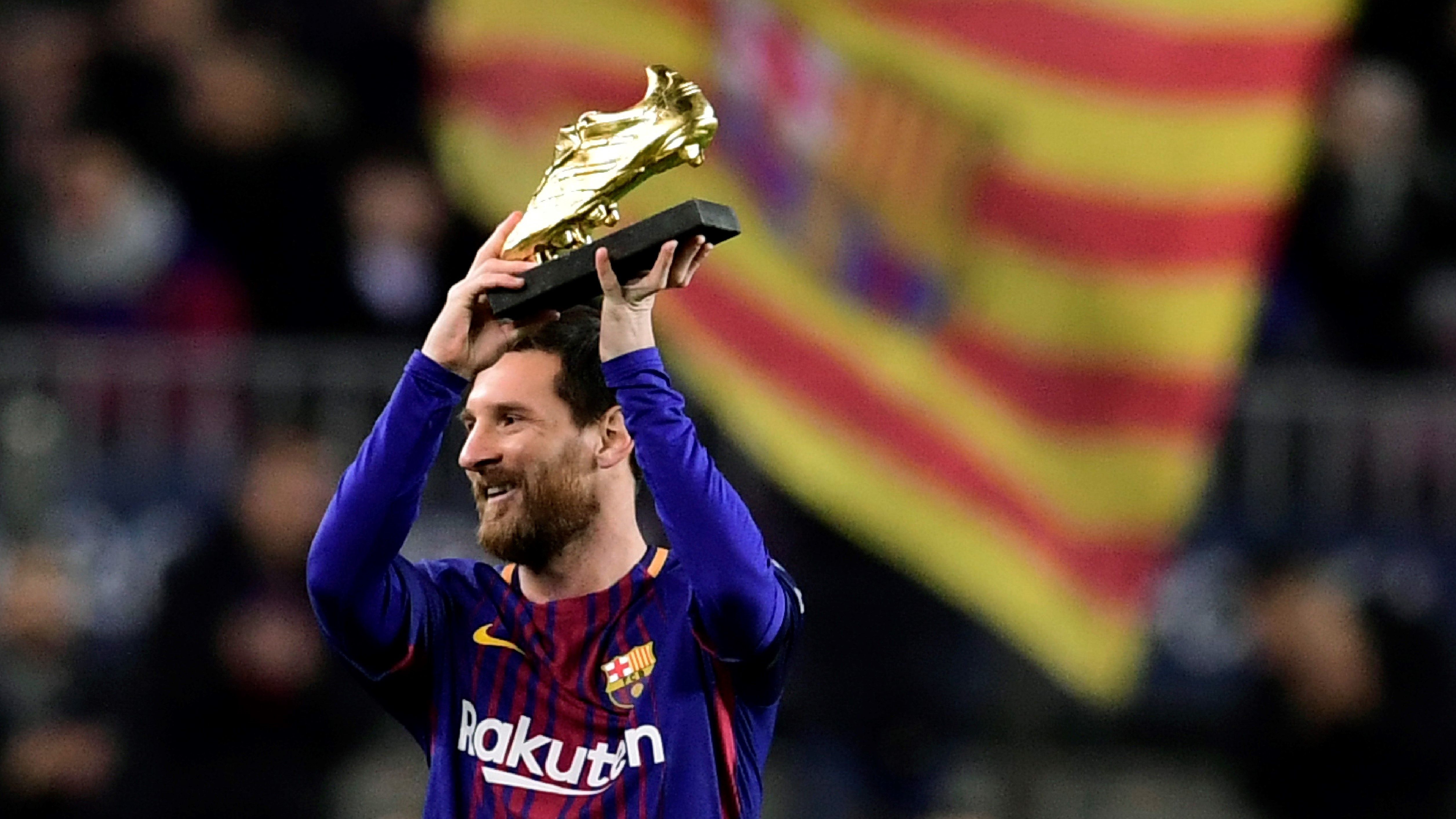 Lionel Messi Bota de Oro Barcelona Deportivo LaLiga 17122017