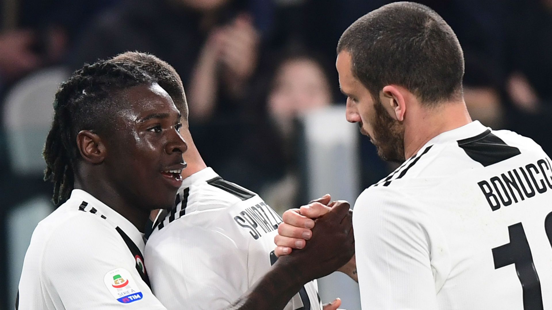 Moise Kean Leonardo Bonucci Juventus Serie A 2019