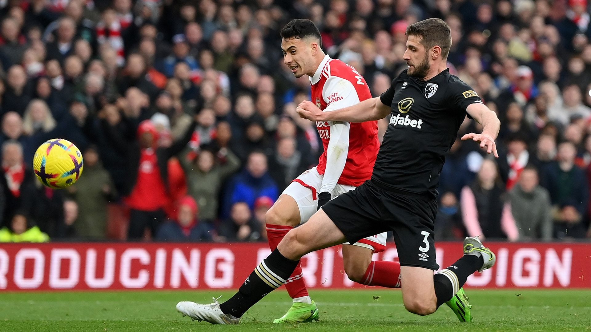 Gabriel Martinelli shot Arsenal Bournemouth Premier League 2022-23