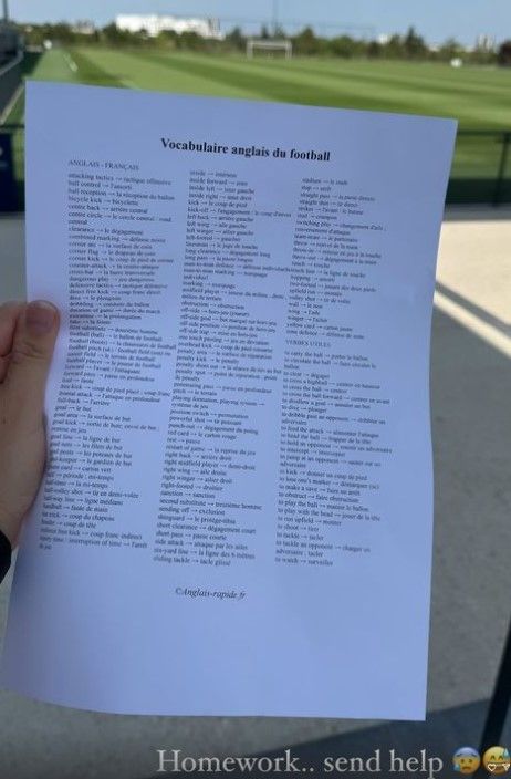 Mary Earps Frence homework