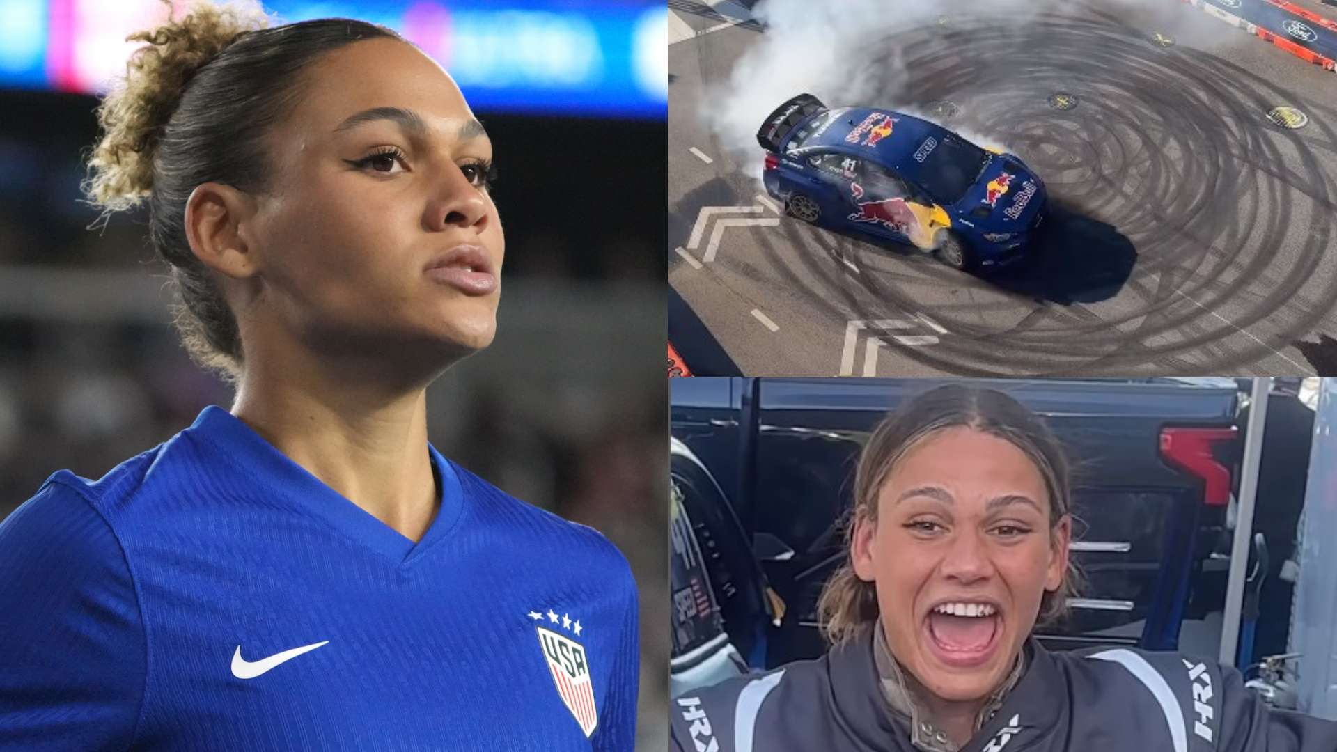 Trinity Rodman Red Bull rally car