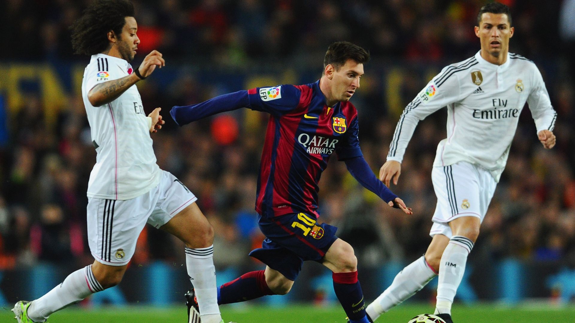Marcelo Messi Ronaldo FC Barcelona Real Madrid Primera Division 03222015