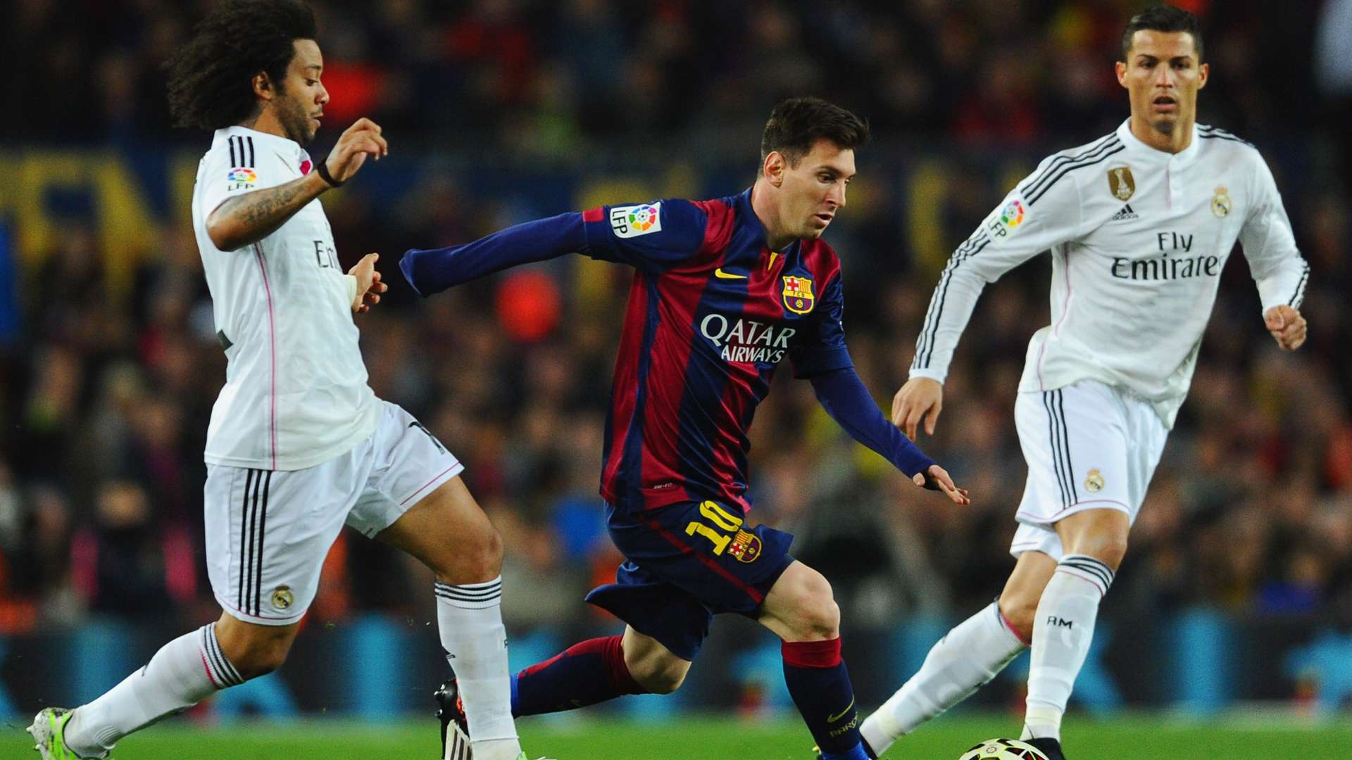Marcelo Messi Ronaldo FC Barcelona Real Madrid Primera Division 03222015