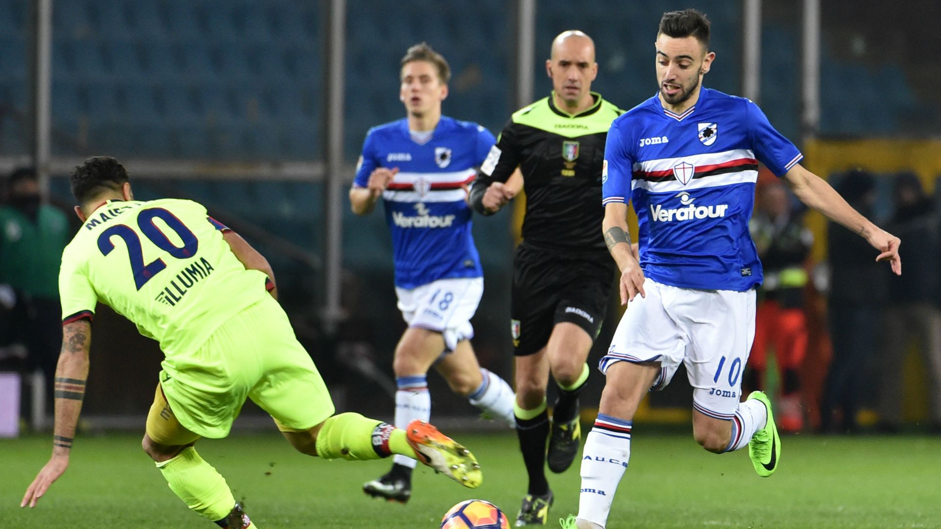 Bruno Fernandes Sampdoria Bologna Serie A 12022017