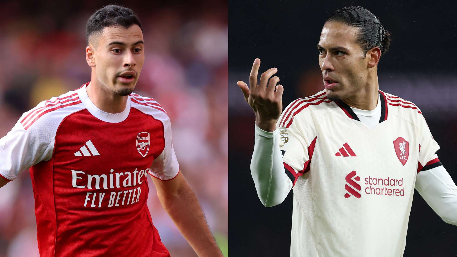 Gabriel Martinelli Virgil van Dijk Arsenal Liverpool 2025-26