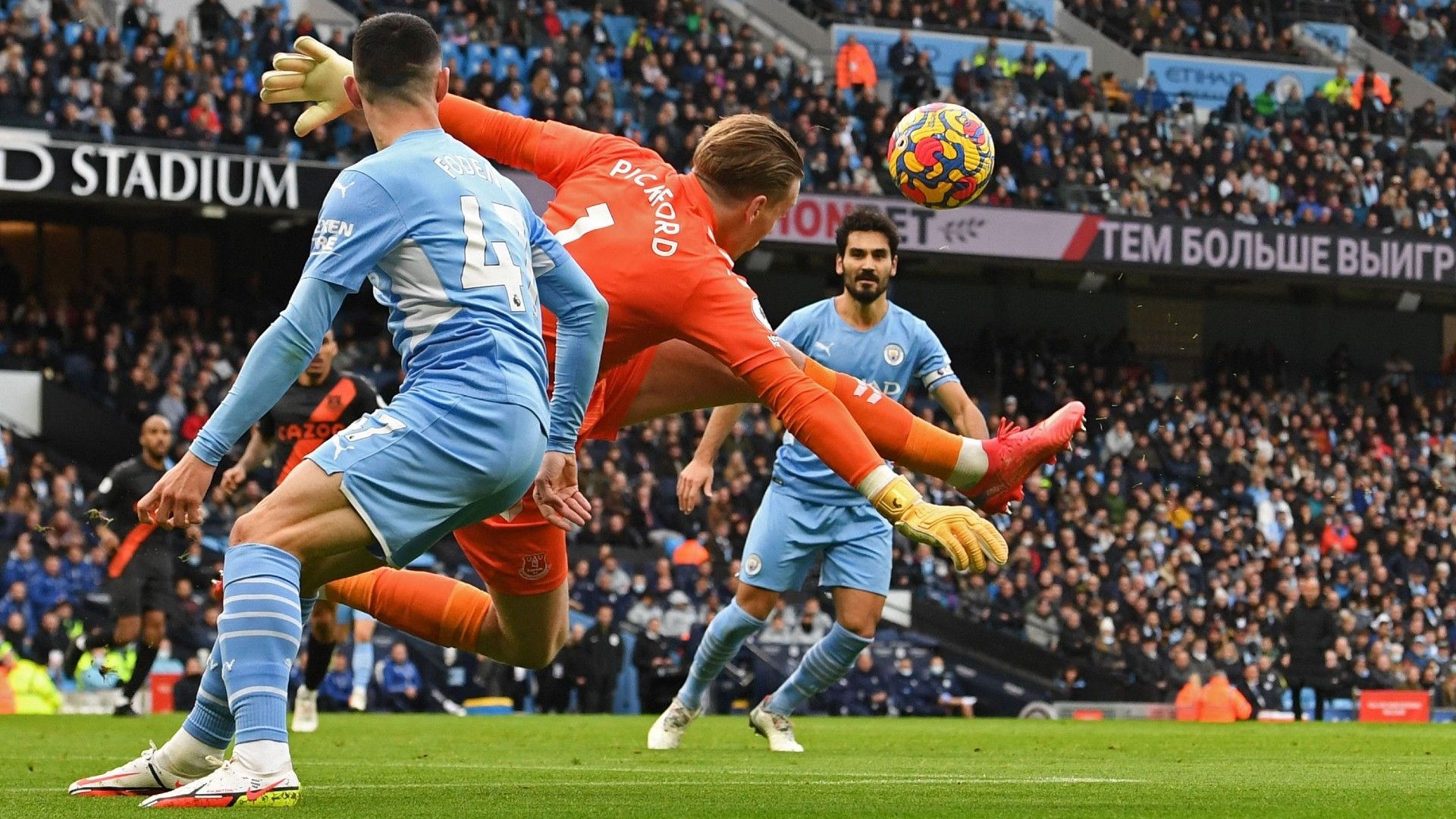 Jordan Pickford Everton Manchester City 2021-22