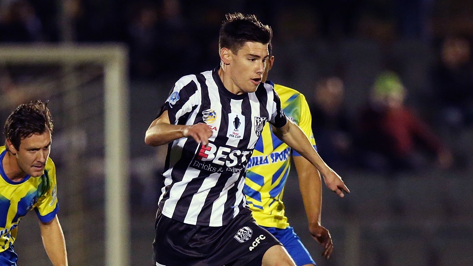 Joel Allwright Adelaide City v Brisbane Strikers FFA Cup 16092014