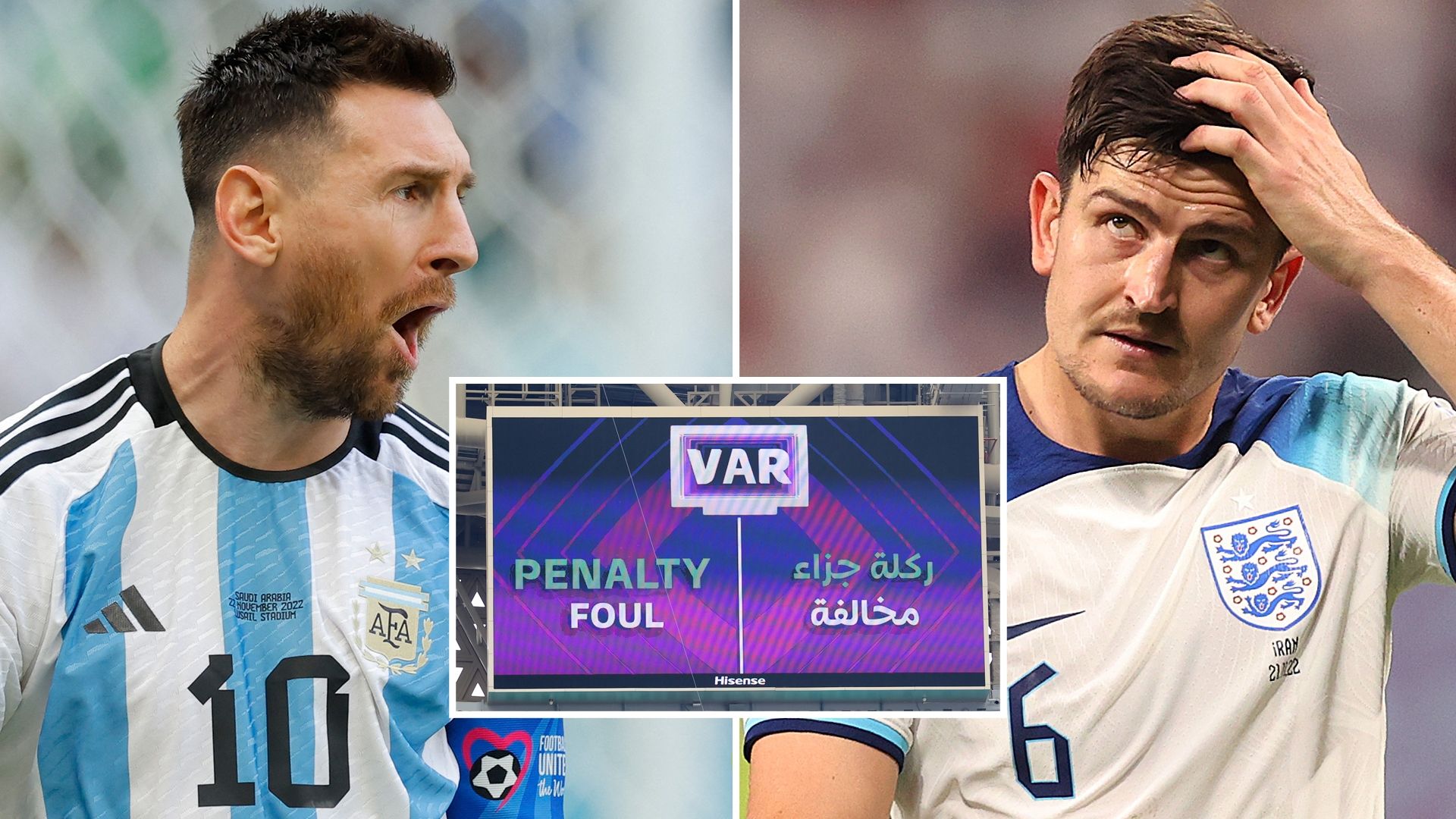 Lionel Messi Harry Maguire VAR