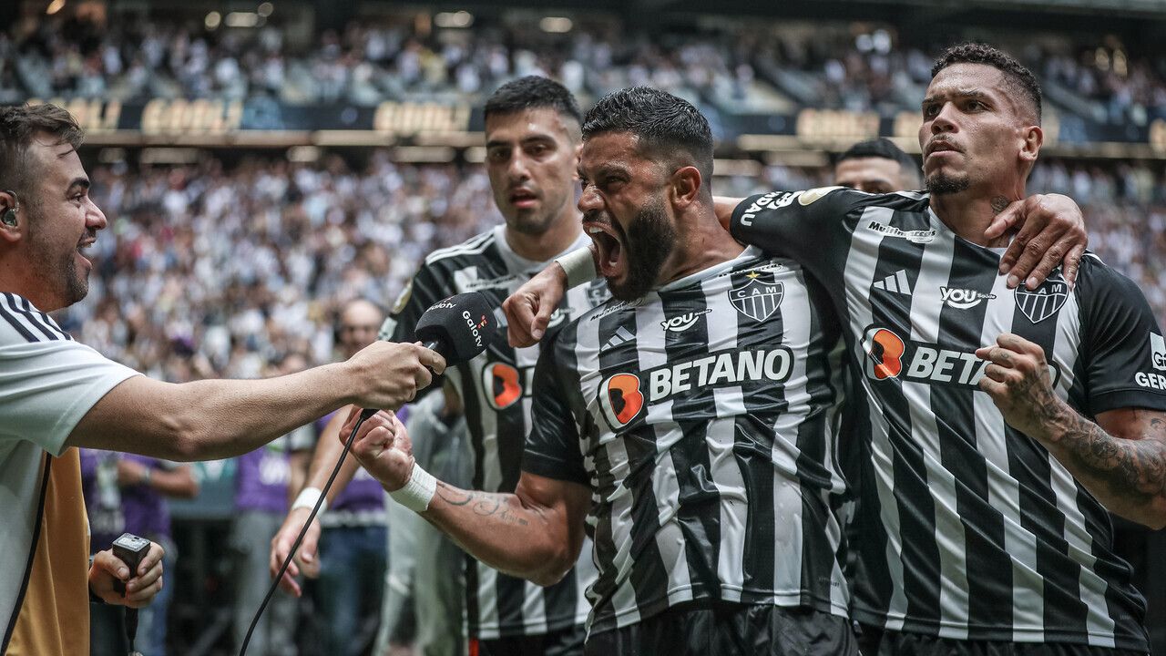 Jogadores do Atlético-MG comemorando gol, 2024