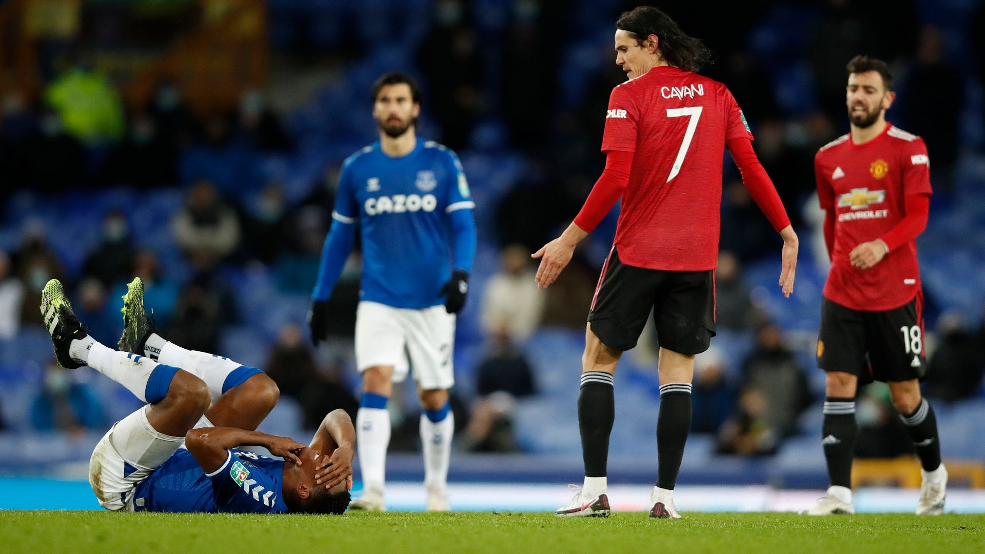 Edinson Cavani Manchester United Yerry Mina Everton 2020-21