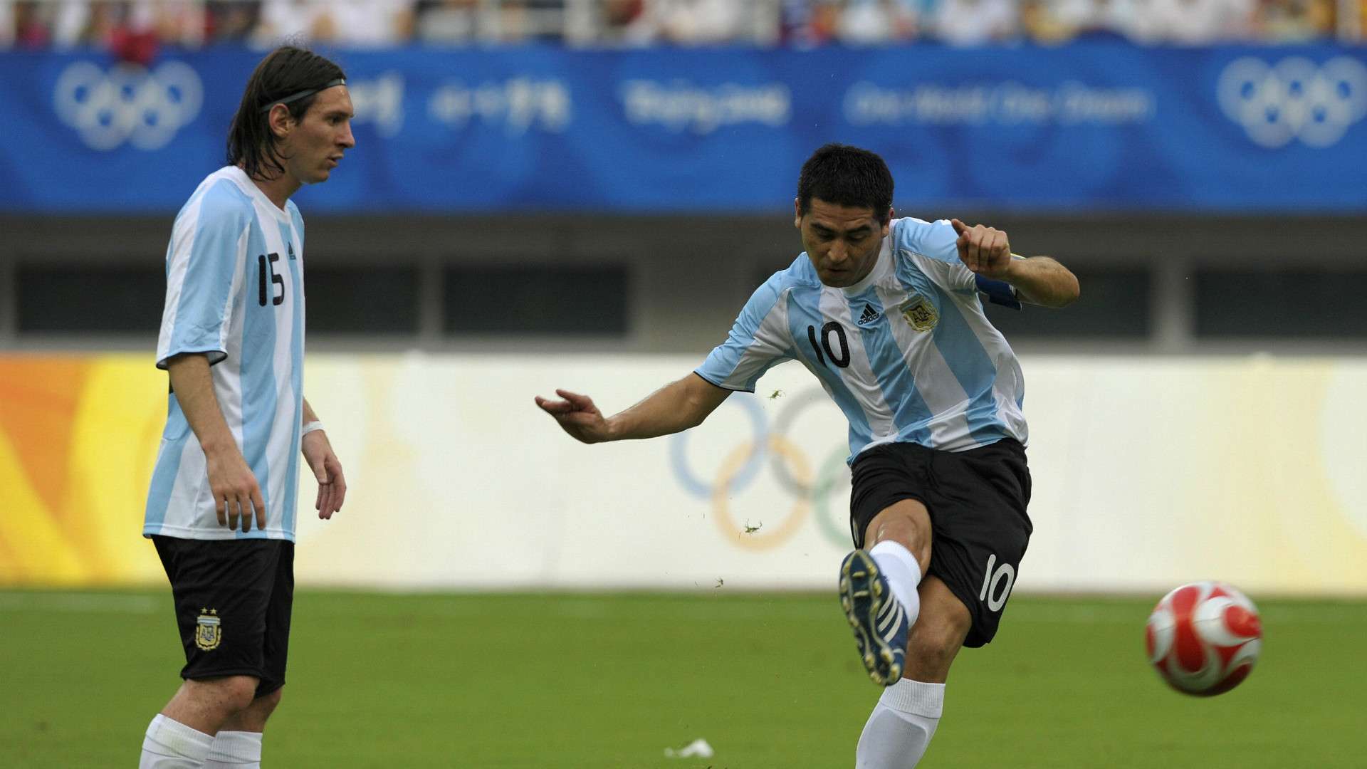 Lionel Messi Juan Roman Riquelme Argentina