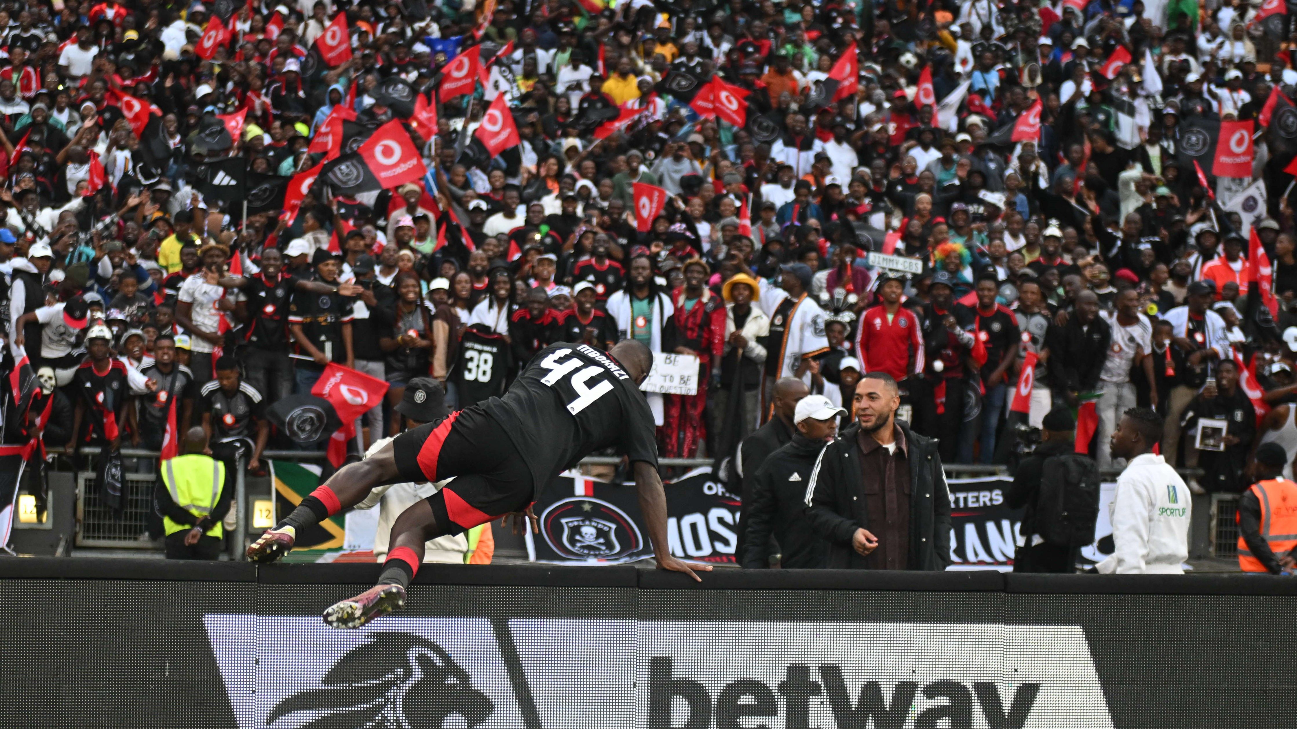 Orlando Pirates fans at FNB Stadium on March 16