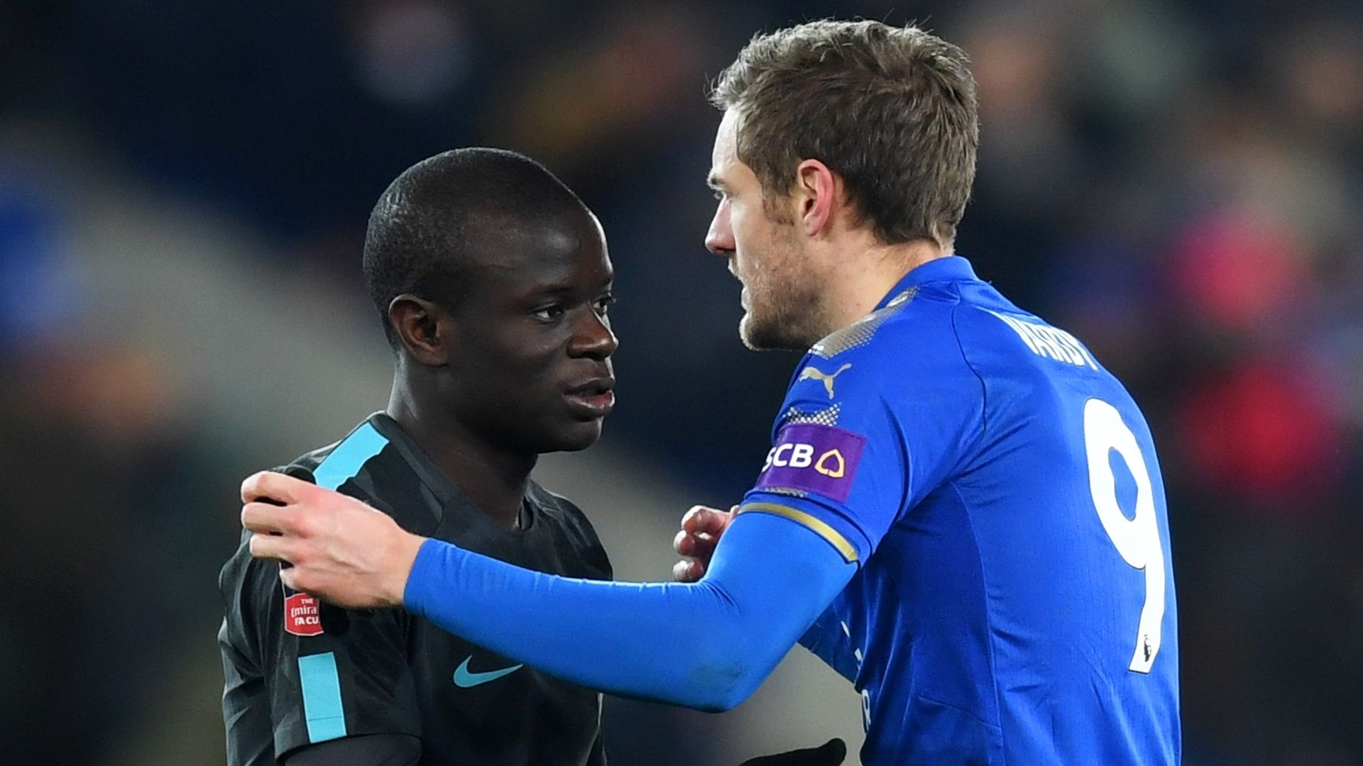 N'Golo Kanté & Jamie Vardy - Leicester City v Chelsea